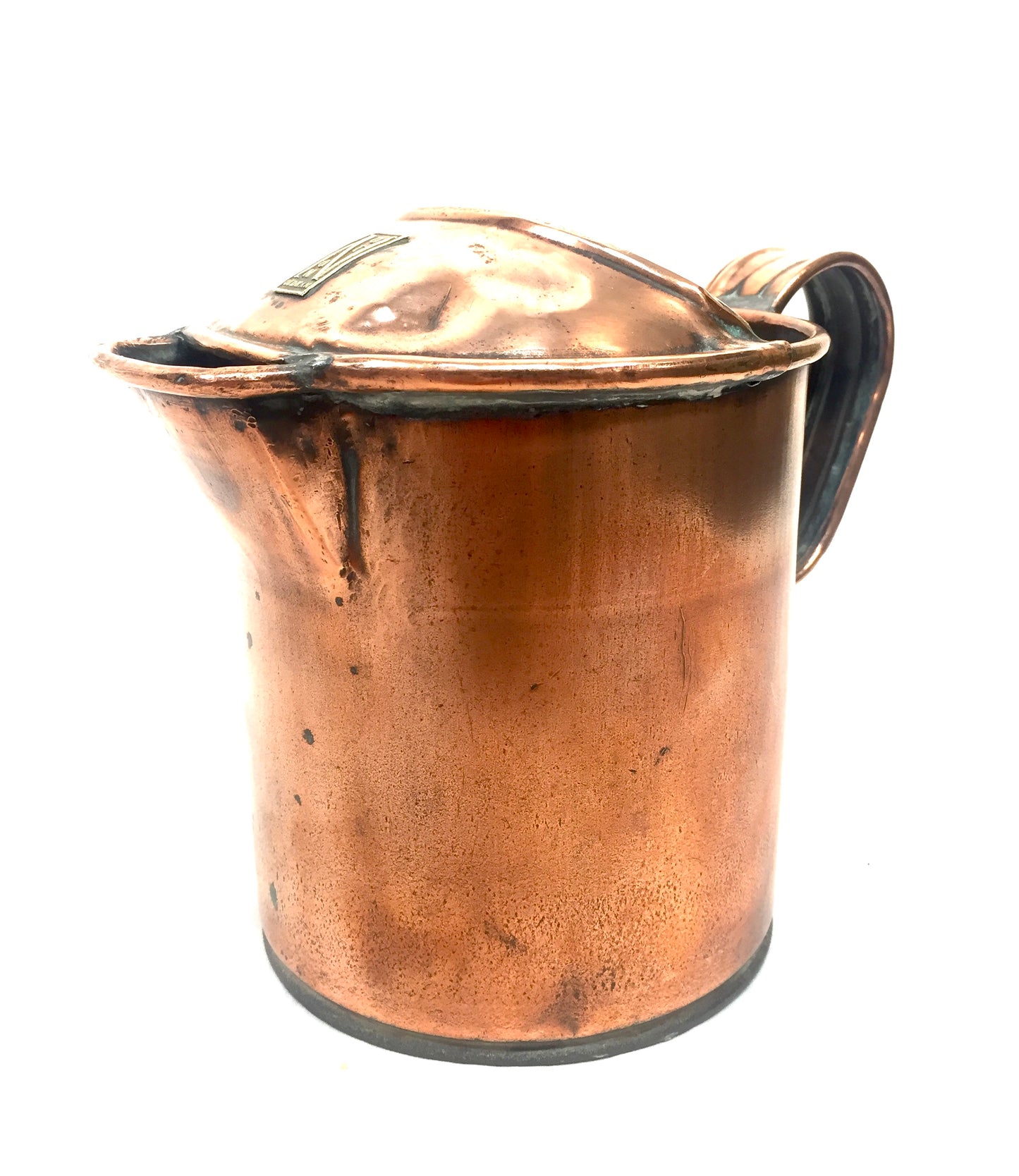 Antique 20th Century S Noton & Sons Copper Pitcher / Handled Water Jug / c.1900