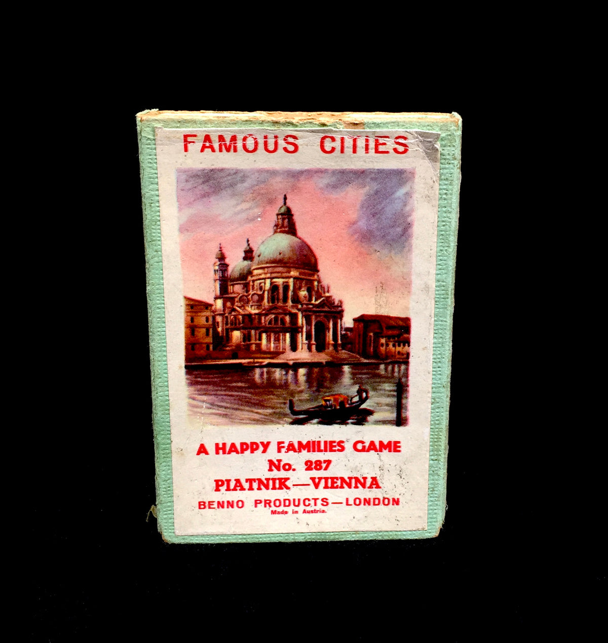 Antique Piatnik Vienna No. 287 Famous Cities Happy Families Card Game Complete