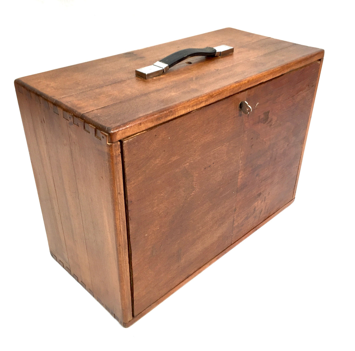 Antique Wooden Engineers Toolbox / Tool Box / Collectors Cabinet c.1950