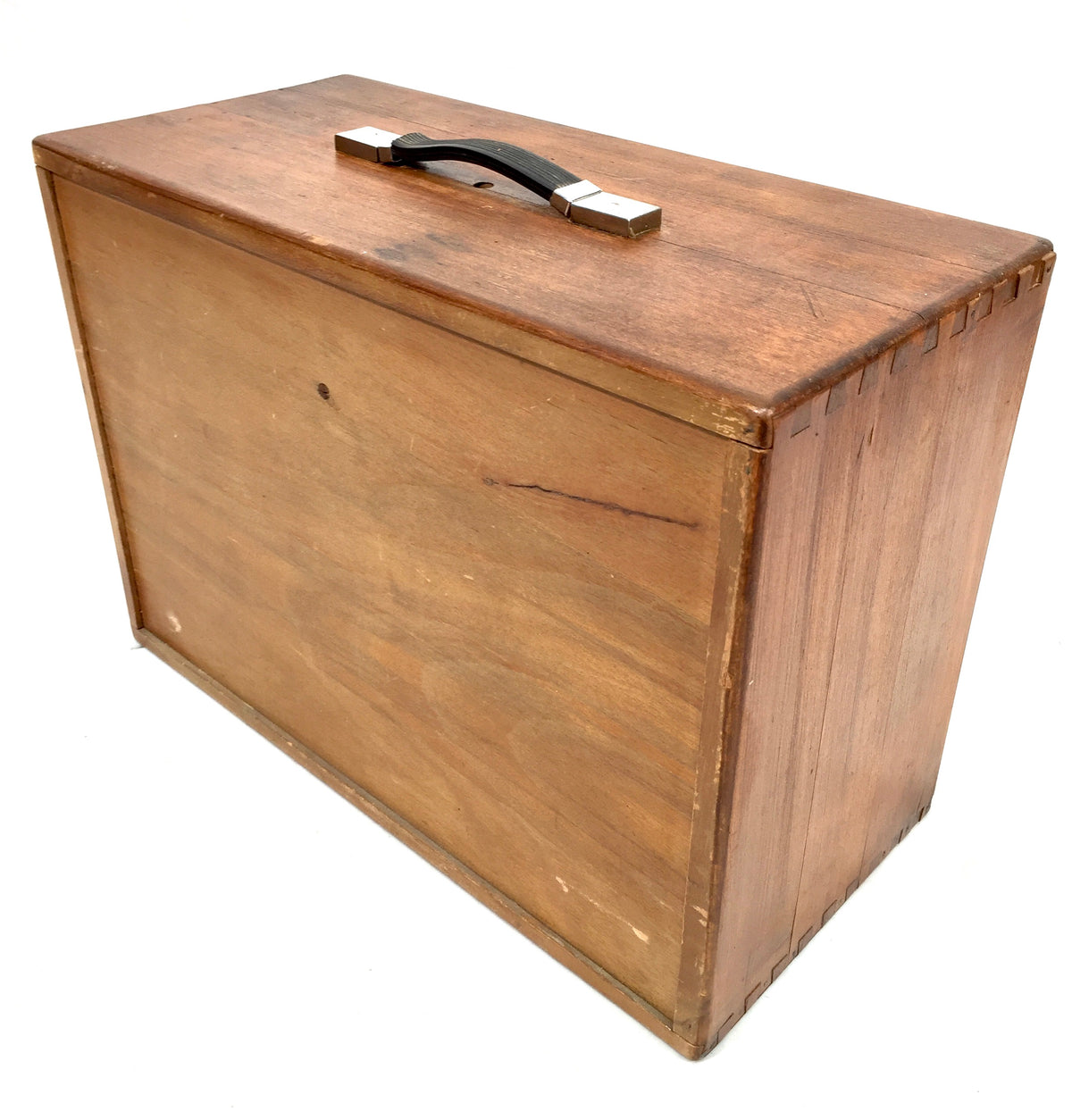 Antique Wooden Engineers Toolbox / Tool Box / Collectors Cabinet c.1950