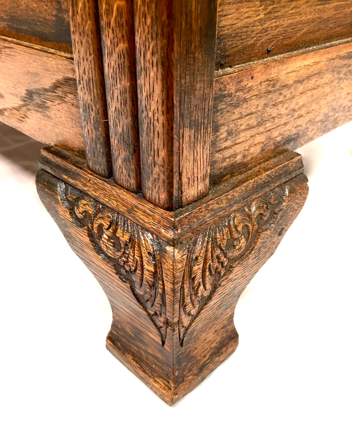 Antique Carved Wooden Oak Storage Blanket Box / Coffer Trunk 20th Century c.1930