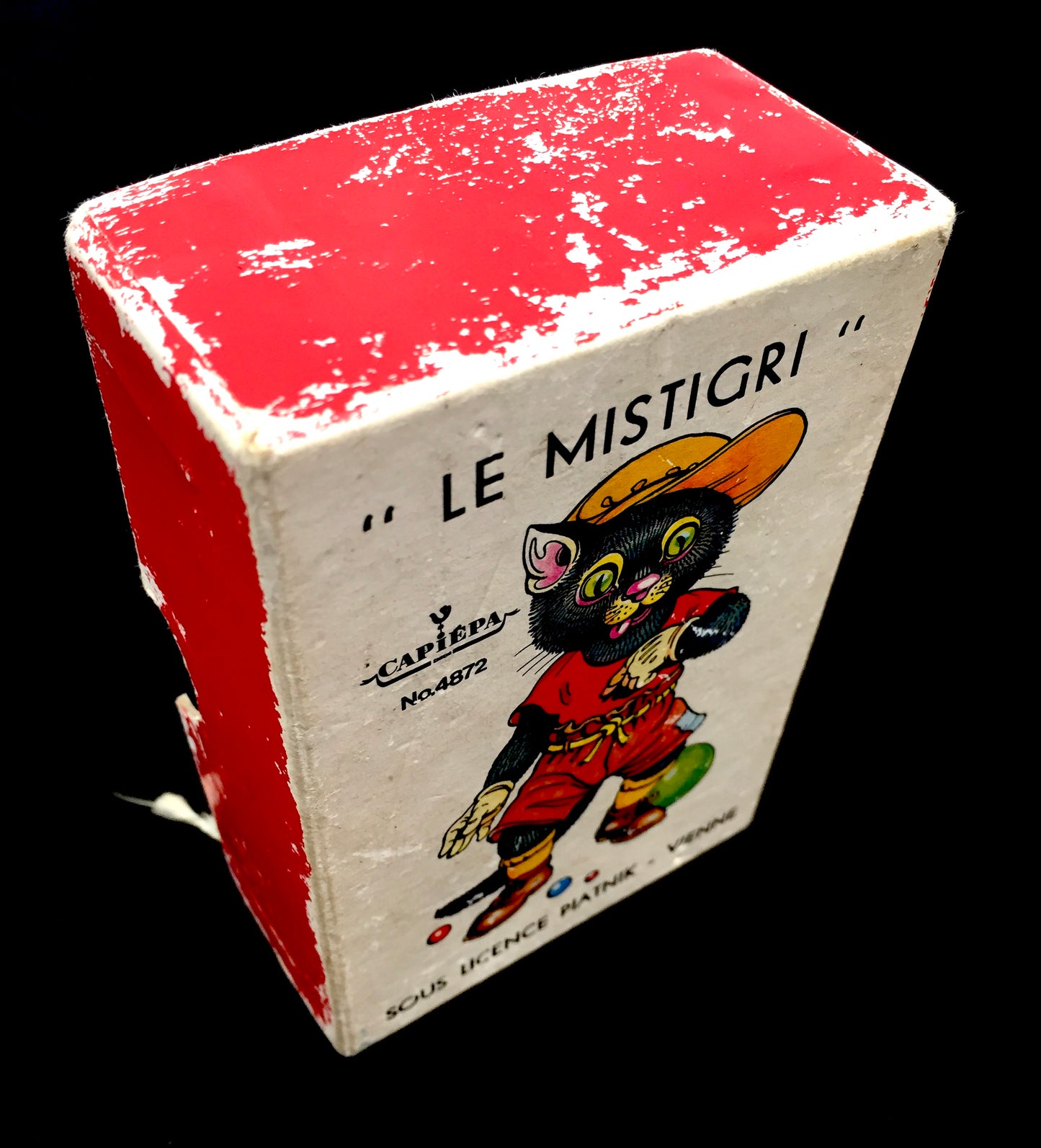 Antique Game - 1970s Austrian Cat Card Game by Piatnik in Vienna 'Le Mistigri'