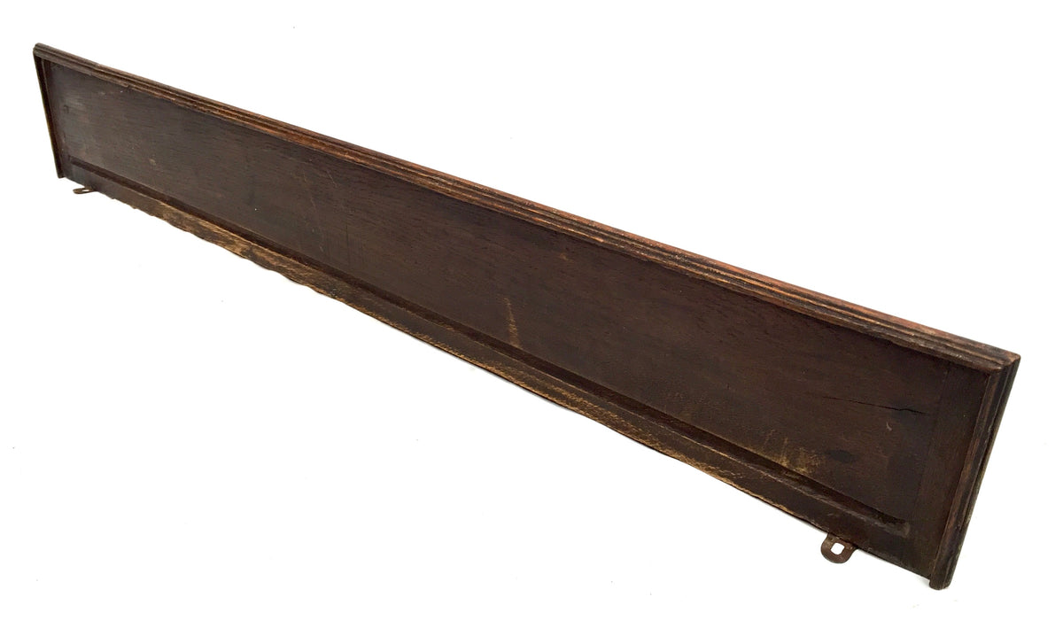 Antique Victorian Entrance Hall Wooden Oak Wall Mounted Coat Rack & Shelf c.1890