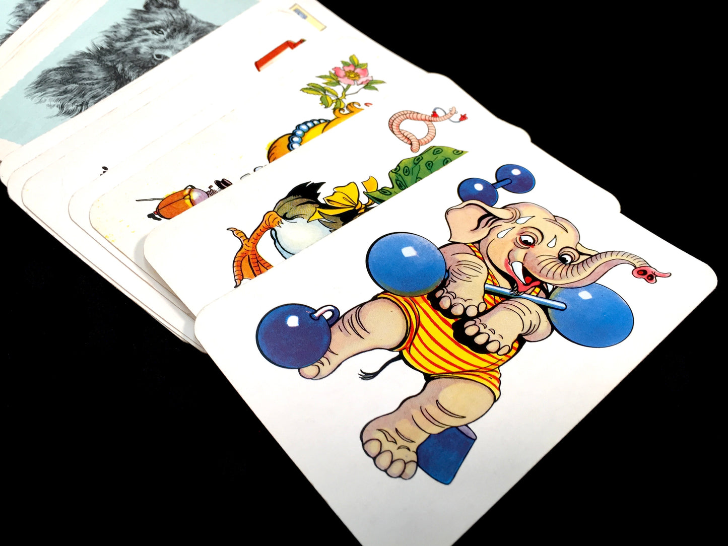Antique Game - 1970s Austrian Cat Card Game by Piatnik in Vienna 'Le Mistigri'