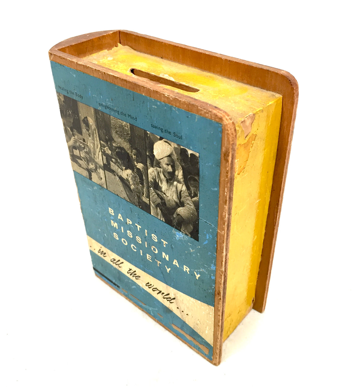 Antique Wooden Baptist Missionary Society Box / Collection / Offering c.1930