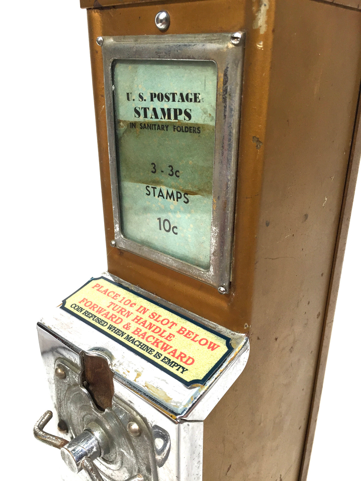 Antique 1930s Coin-operated U.S. Postage Stamp Vending Machine / Working & keys