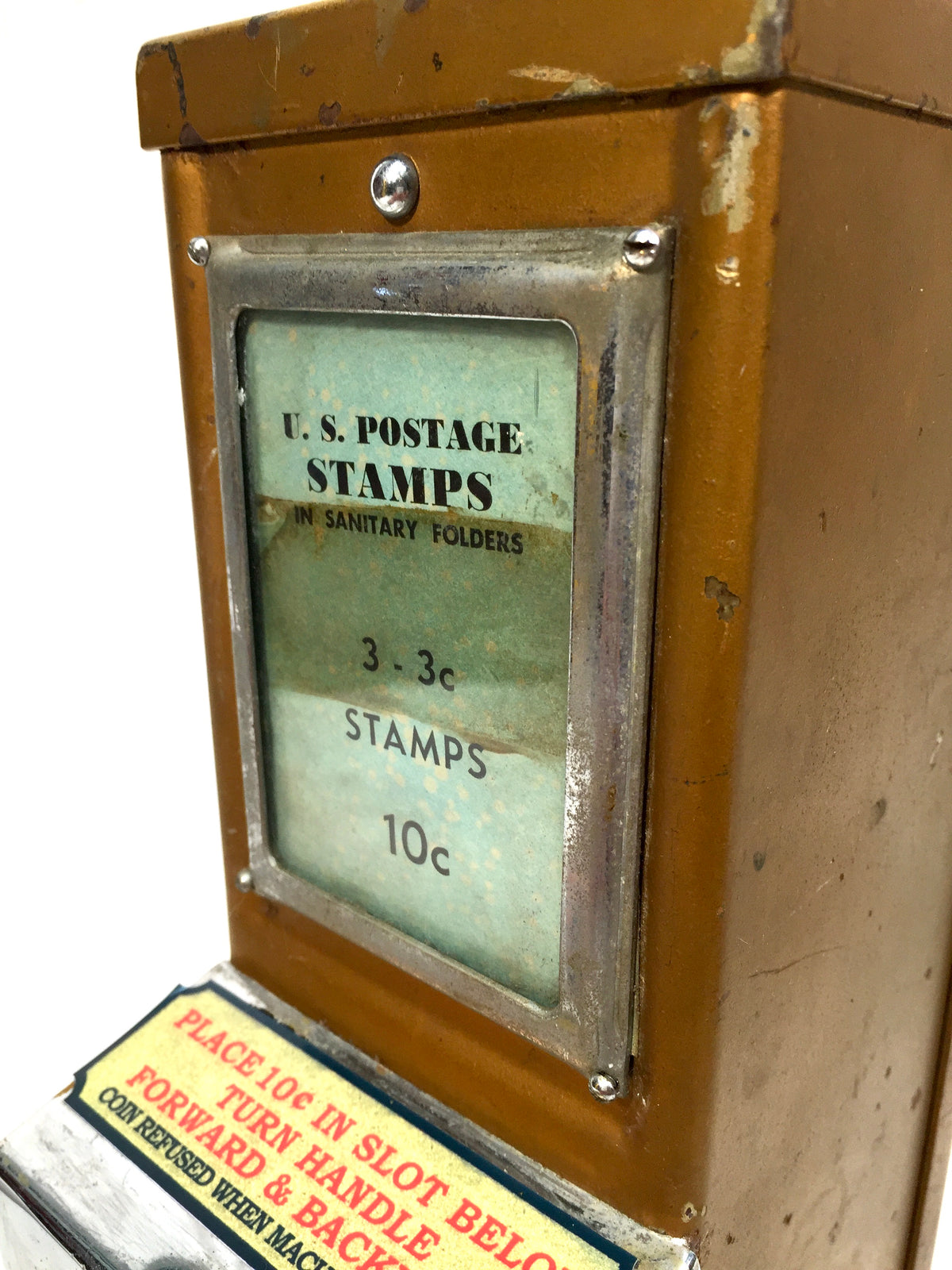 Antique 1930s Coin-operated U.S. Postage Stamp Vending Machine / Working & keys