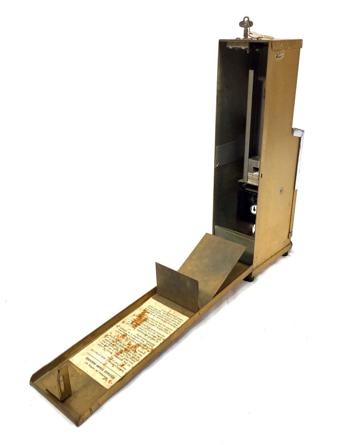 Antique 1930s Coin-operated U.S. Postage Stamp Vending Machine / Working & keys