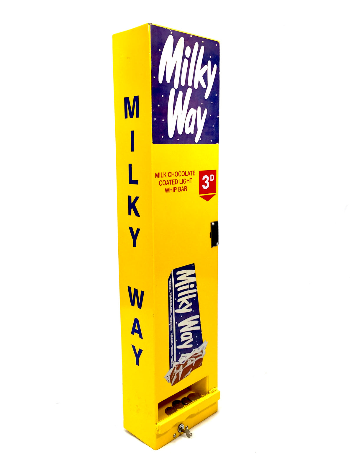 Vintage Milky Way Chocolate Bar Vending Machine Coin Operated & Working C.1965