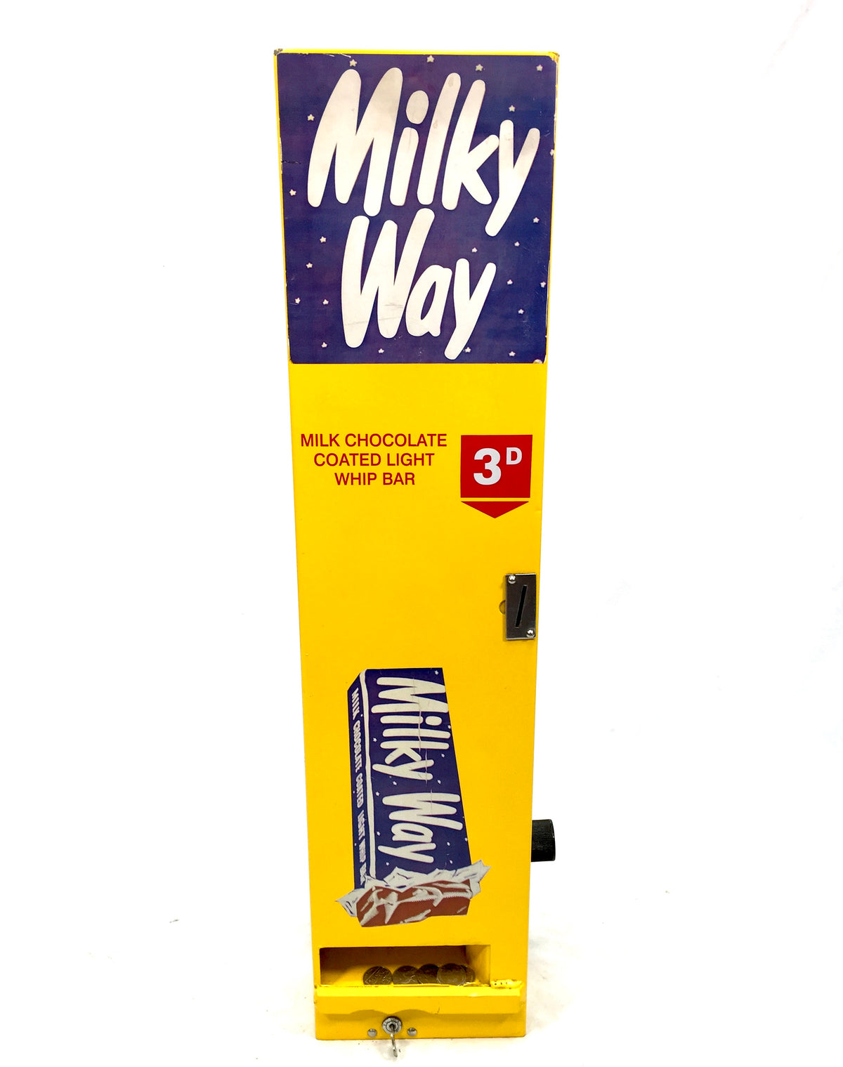 Vintage Milky Way Chocolate Bar Vending Machine Coin Operated & Working C.1965