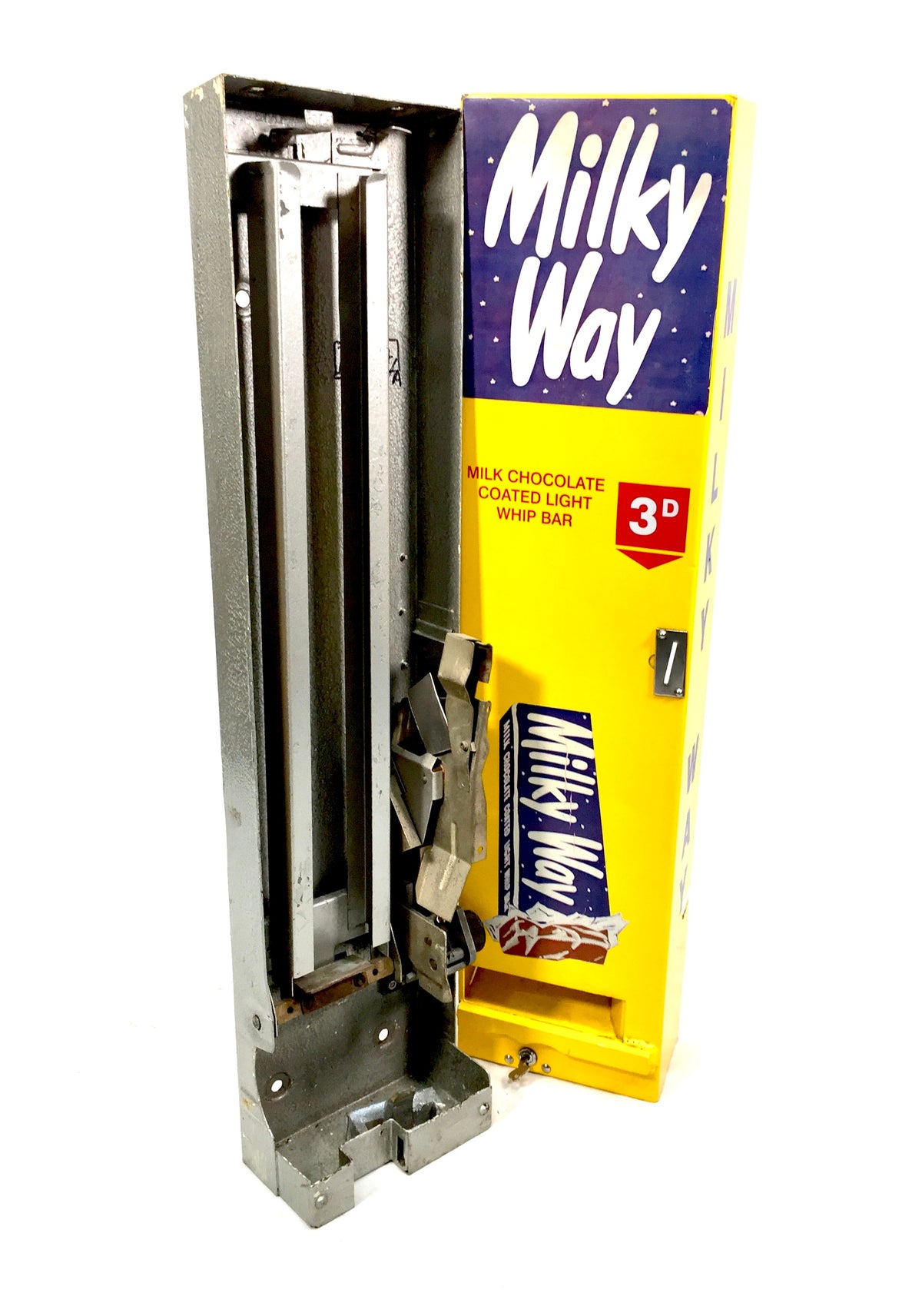Vintage Milky Way Chocolate Bar Vending Machine Coin Operated & Working C.1965