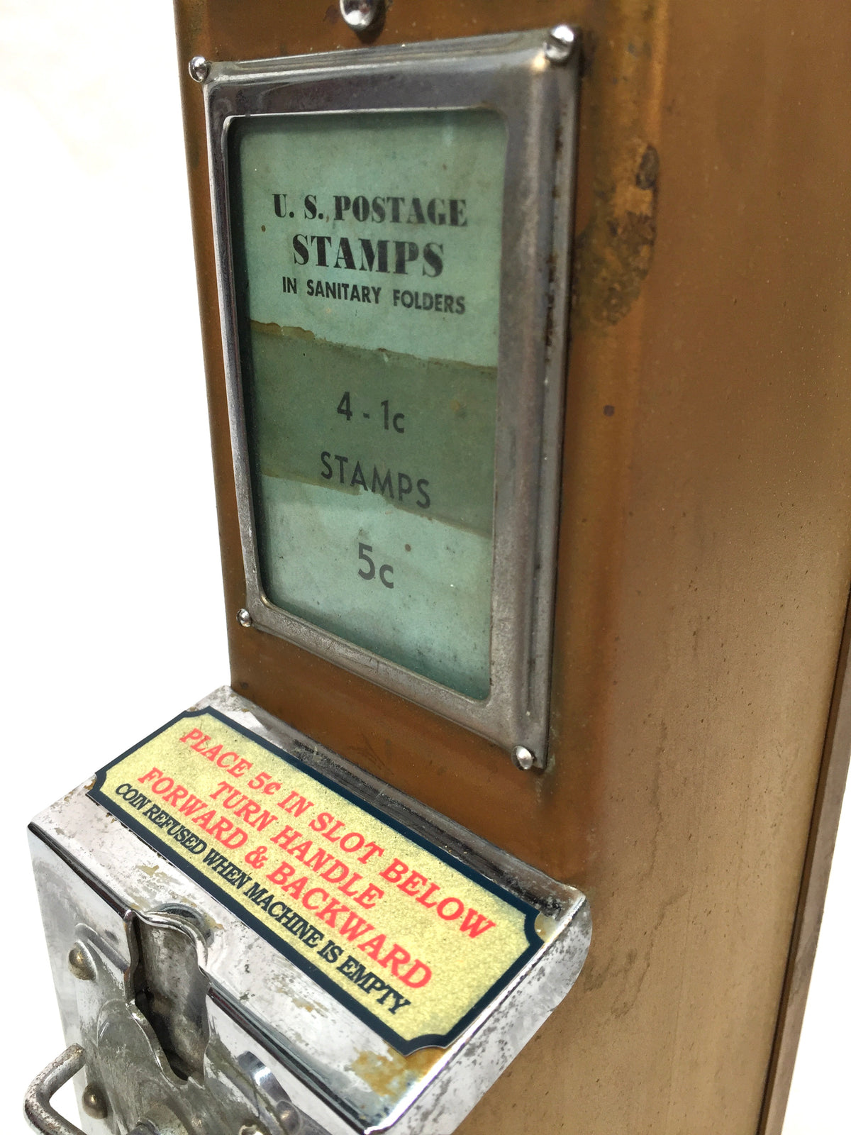 Antique 1930s Coin-operated U.S. Postage Stamp Vending Machine / Working & keys