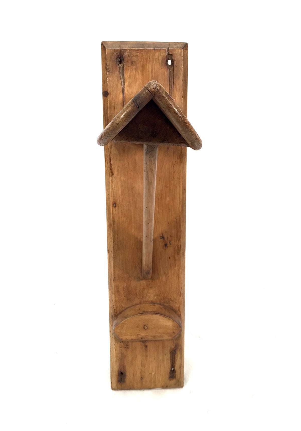 Antique Wall Mounted Wooden Pine Saddle Tack Rack / Wall Hung Display Stand
