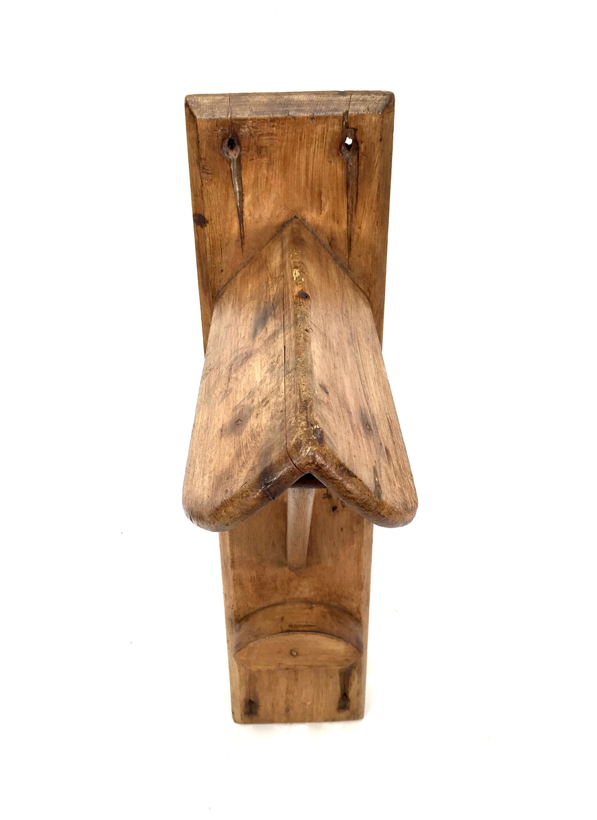 Antique Wall Mounted Wooden Pine Saddle Tack Rack / Wall Hung Display Stand