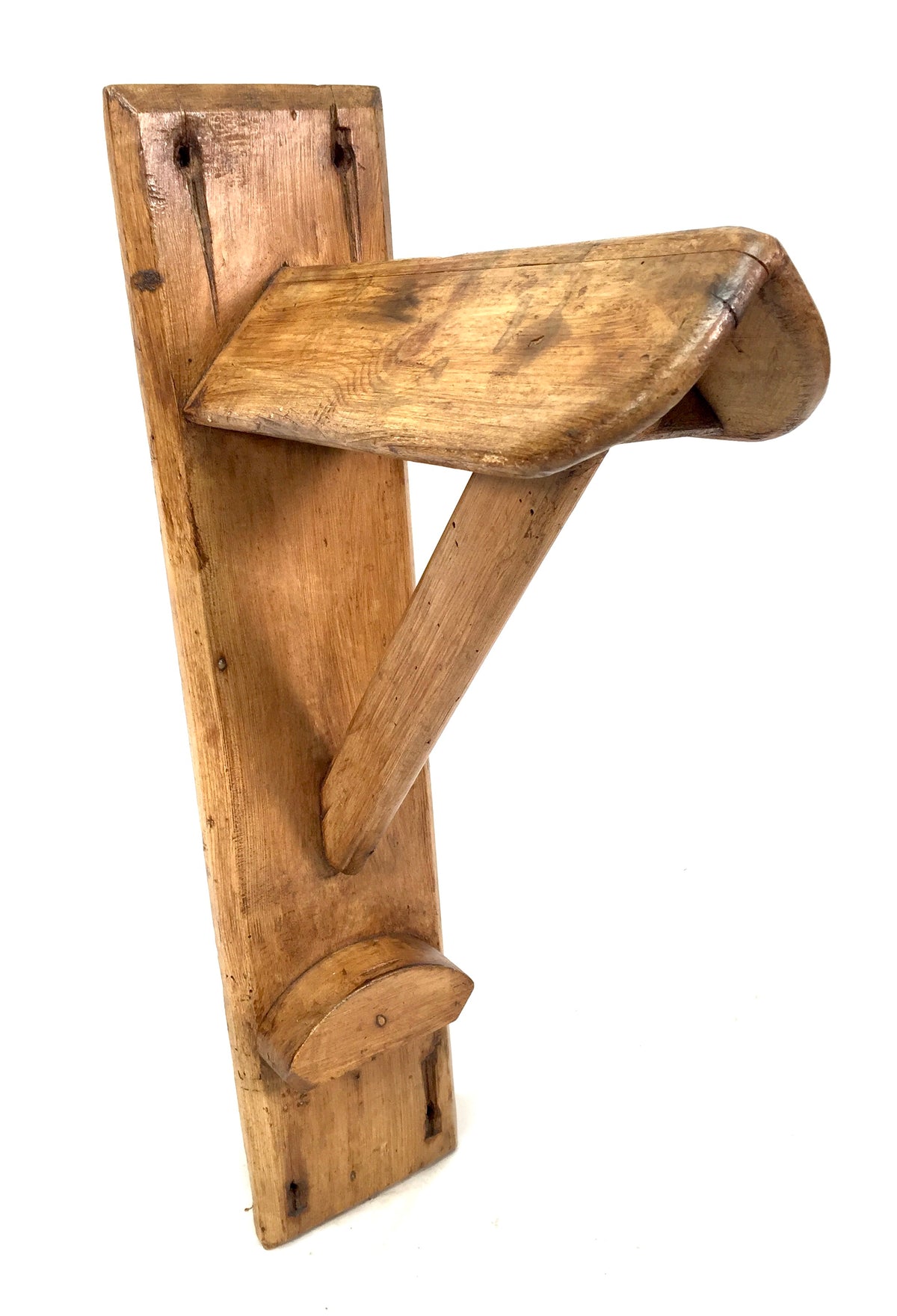 Antique Wall Mounted Wooden Pine Saddle Tack Rack / Wall Hung Display Stand