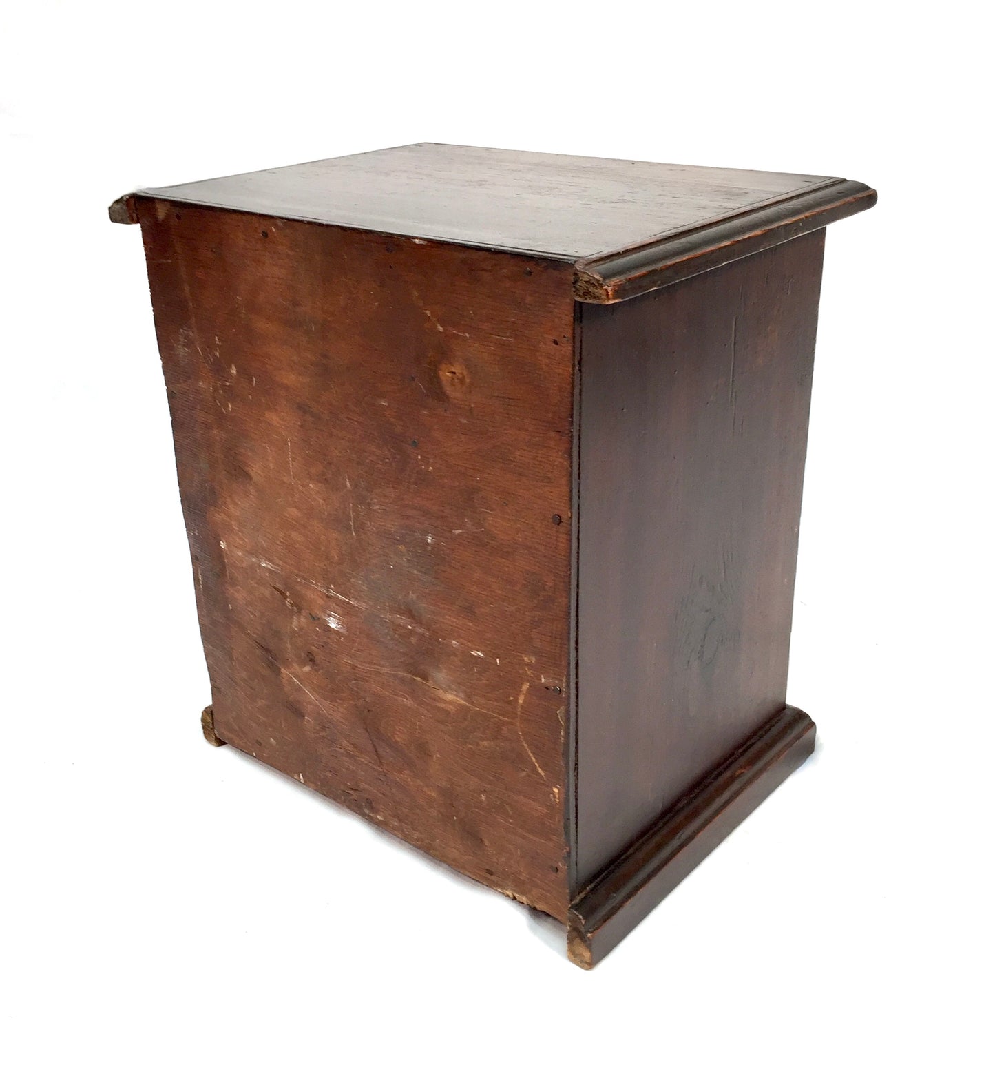 Antique Tabletop Rustic Wooden Chest of Drawers / Filing Storage Box Cabinet