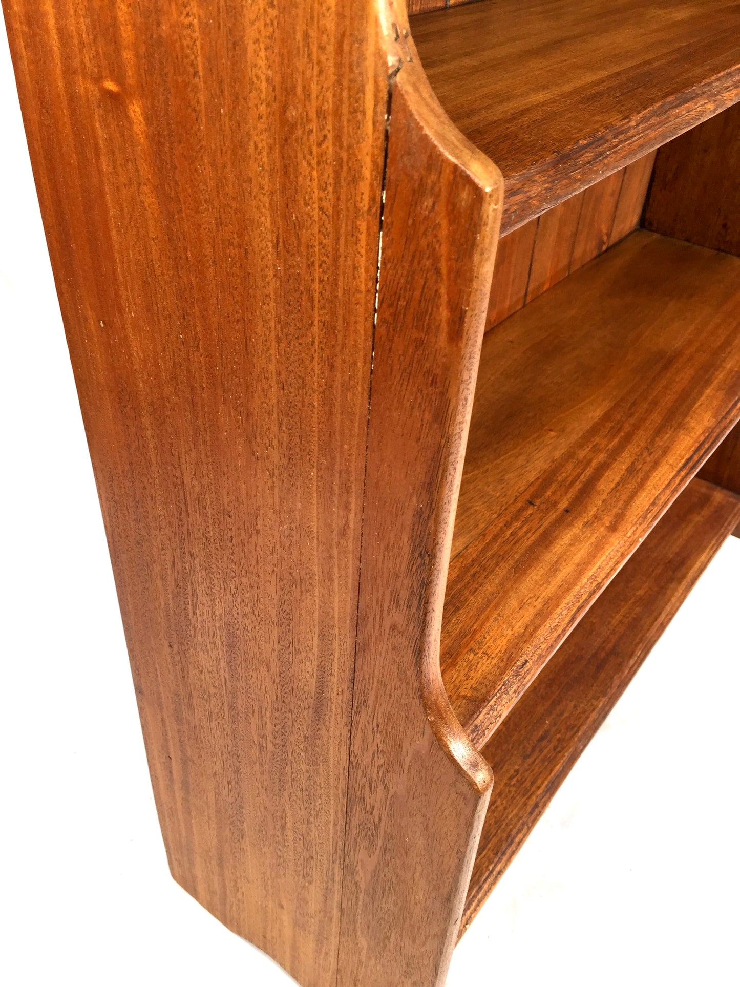 Antique Wooden Solid Pine Bookcase / Book Shelf Display Rack Freestanding c.1950