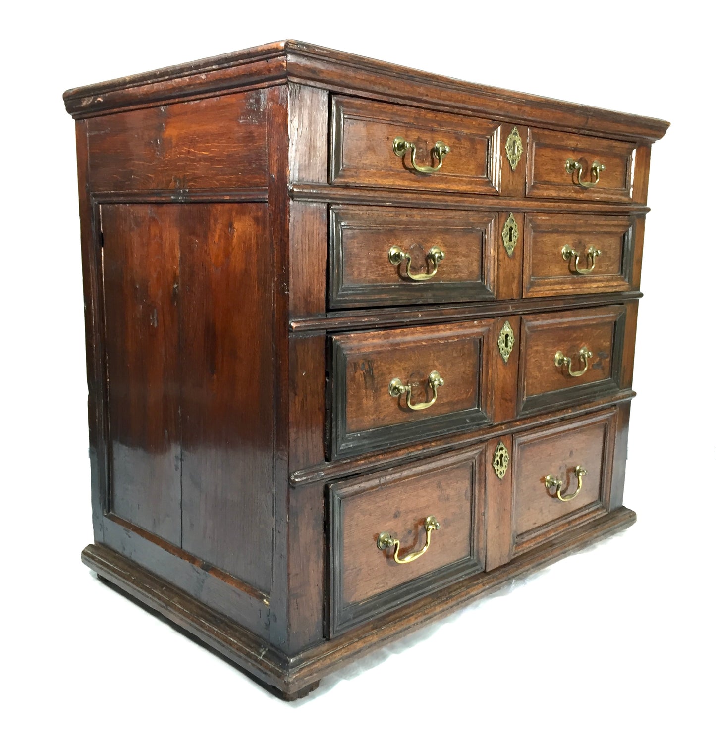 Antique 18th / 17th Century Oak Wooden Chest of Drawers Storage Cabinet c.1700