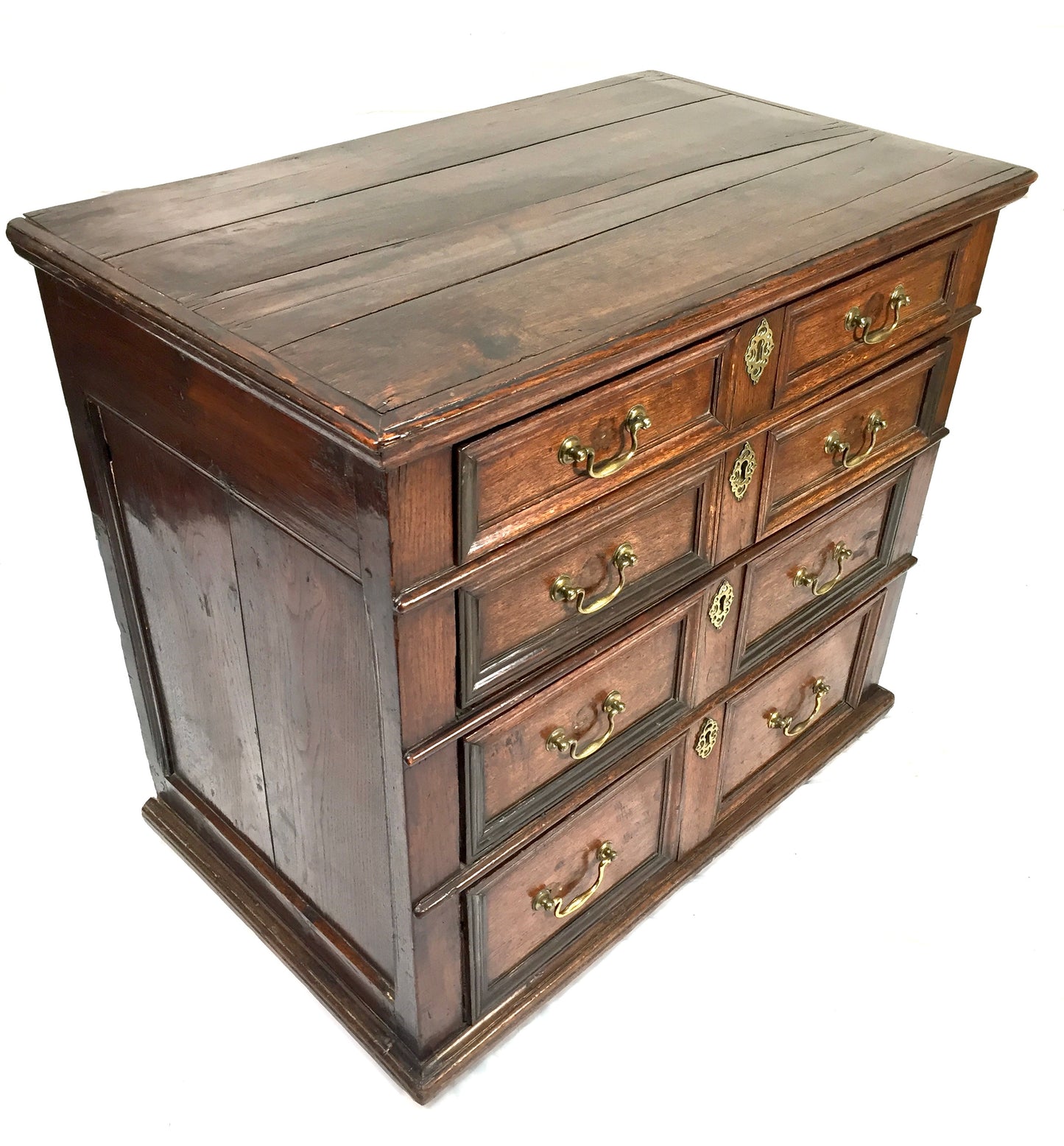 Antique 18th / 17th Century Oak Wooden Chest of Drawers Storage Cabinet c.1700
