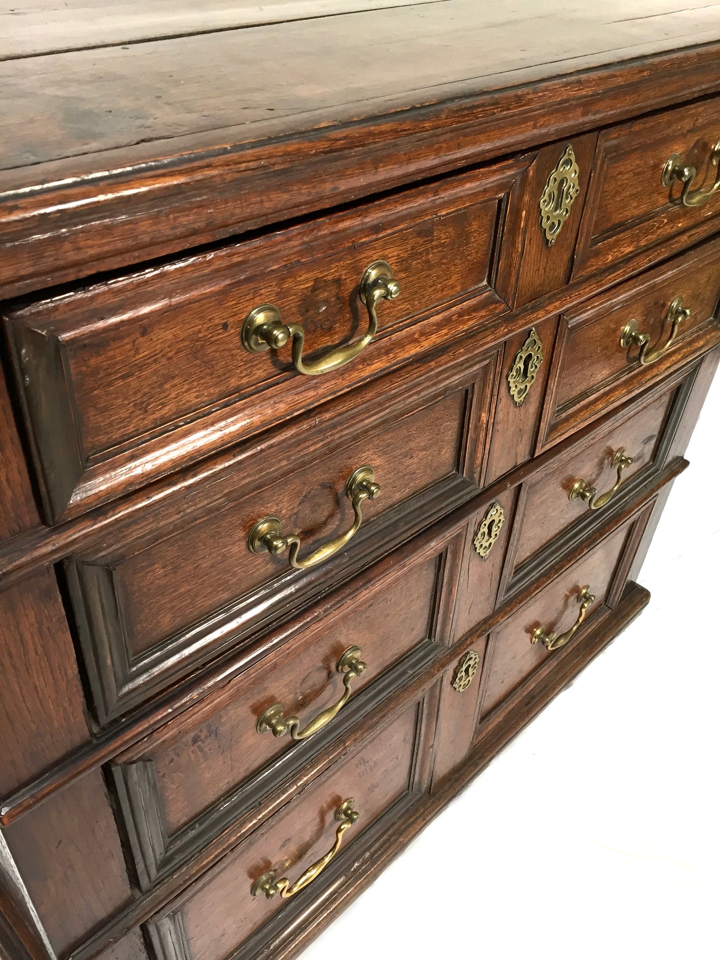 Antique 18th / 17th Century Oak Wooden Chest of Drawers Storage Cabinet c.1700