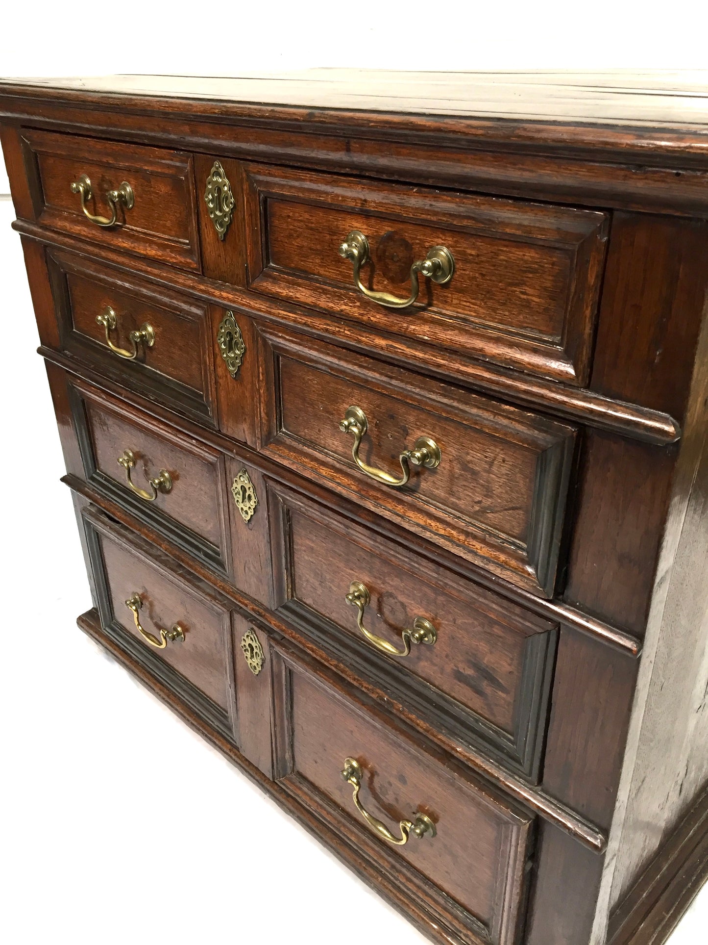 Antique 18th / 17th Century Oak Wooden Chest of Drawers Storage Cabinet c.1700