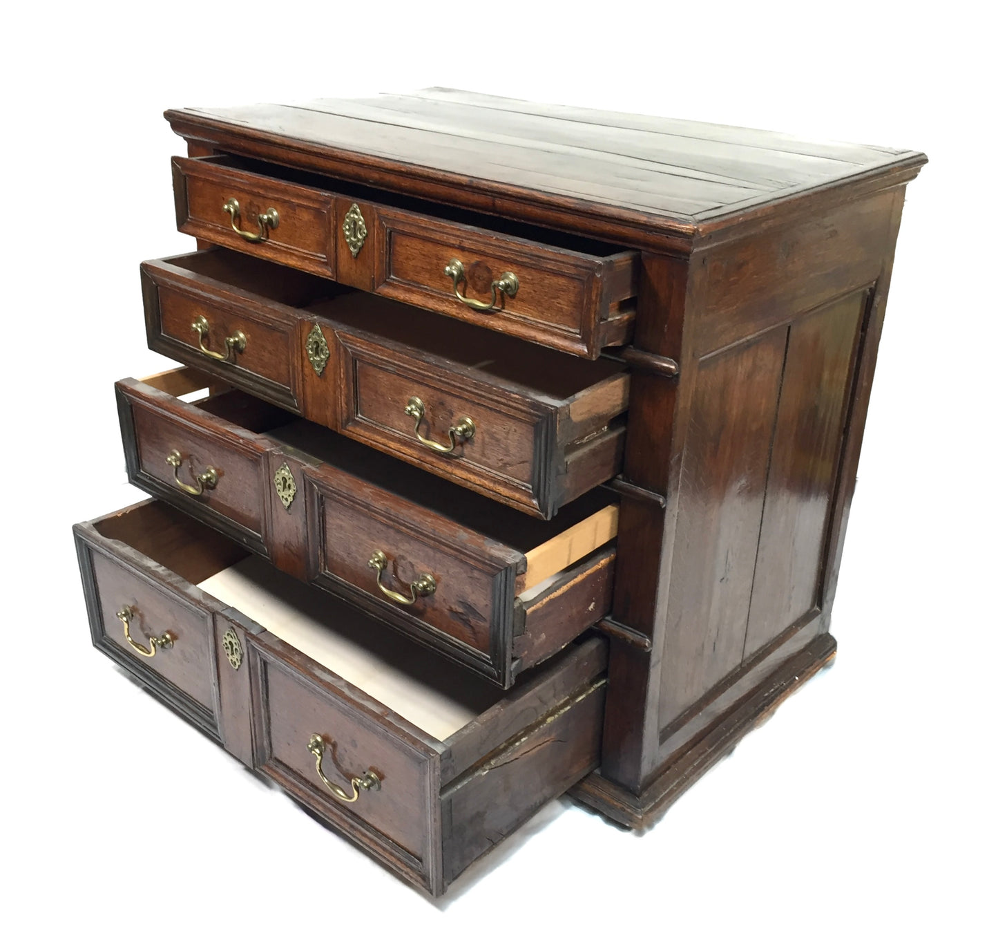 Antique 18th / 17th Century Oak Wooden Chest of Drawers Storage Cabinet c.1700