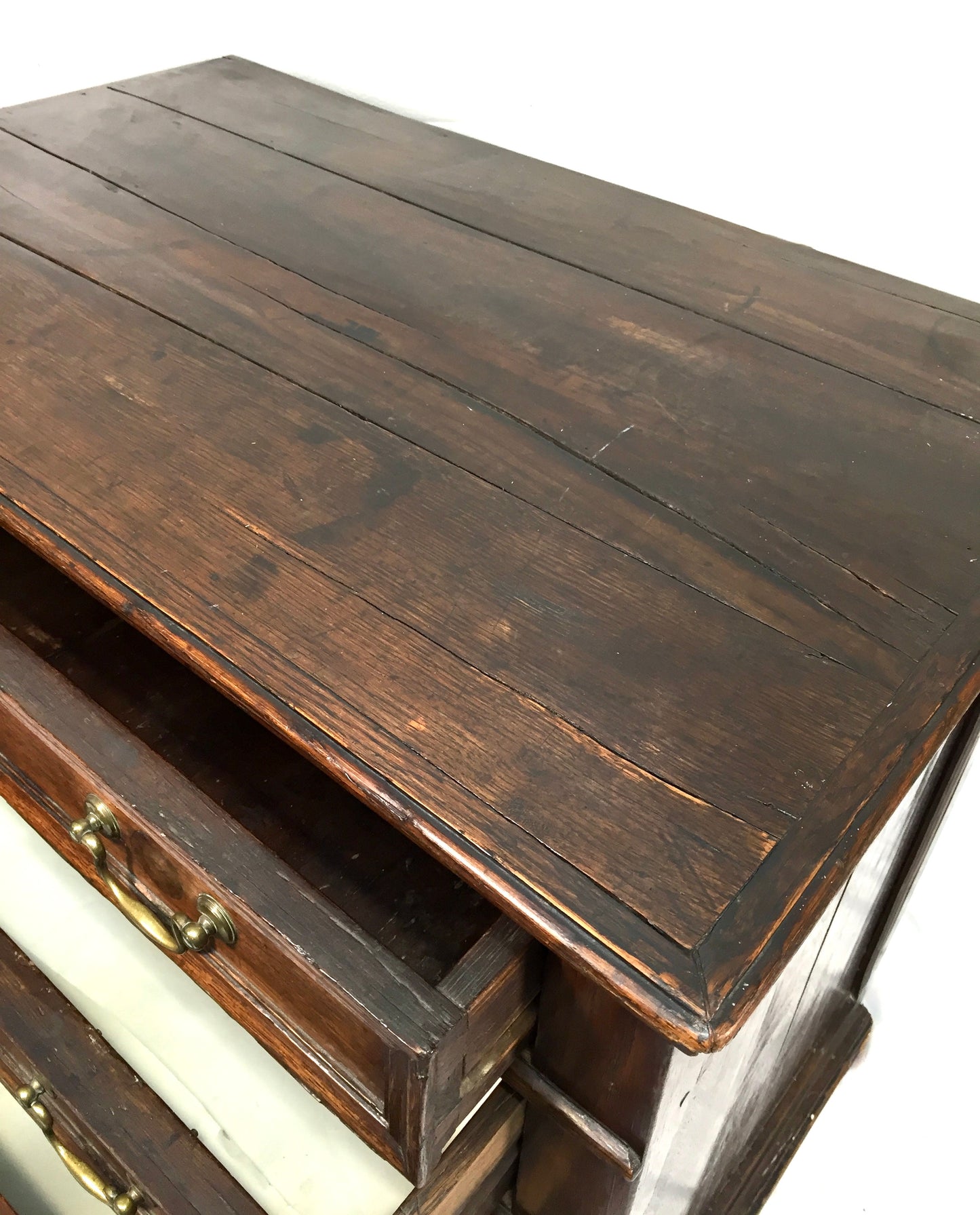 Antique 18th / 17th Century Oak Wooden Chest of Drawers Storage Cabinet c.1700