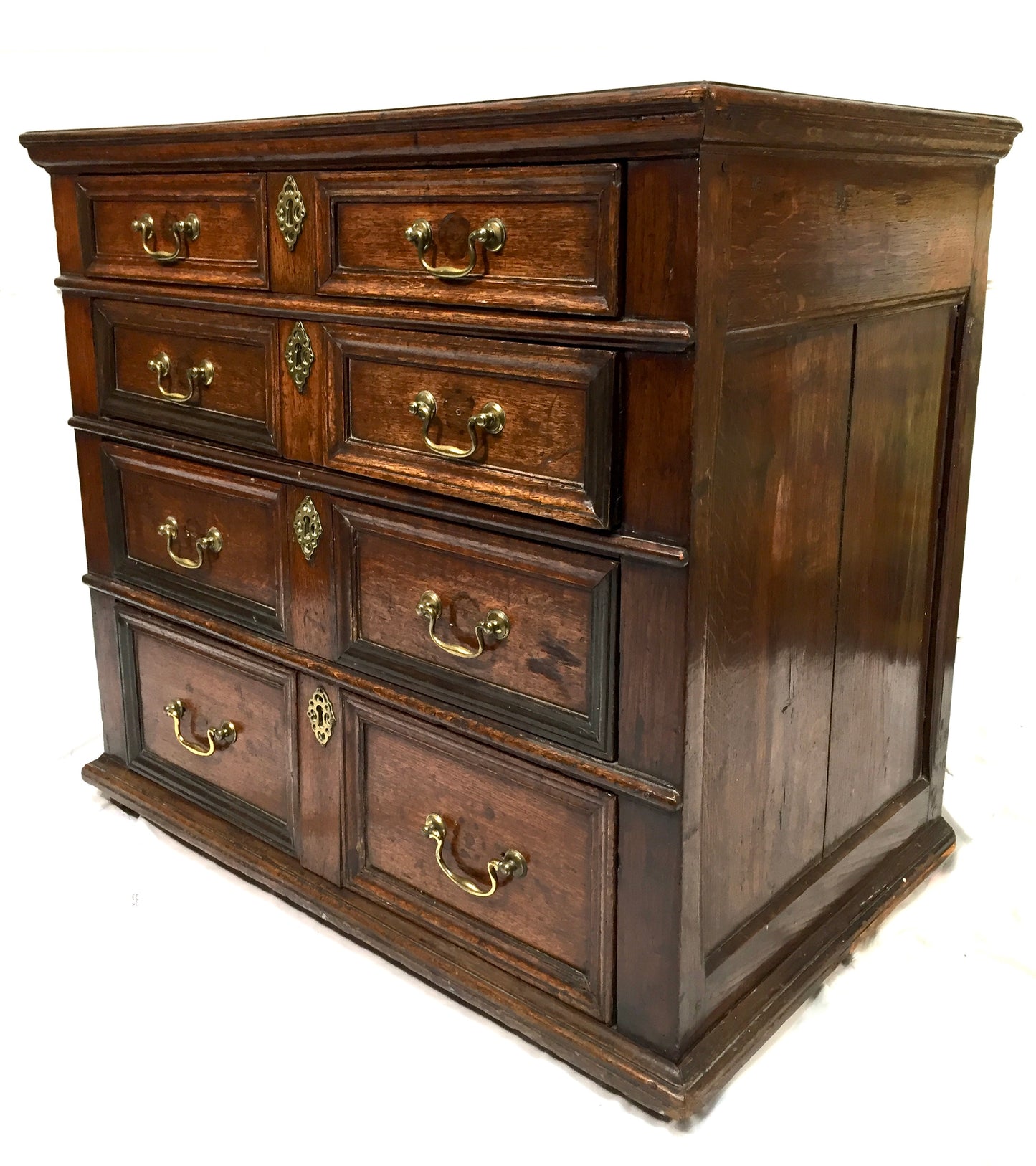 Antique 18th / 17th Century Oak Wooden Chest of Drawers Storage Cabinet c.1700