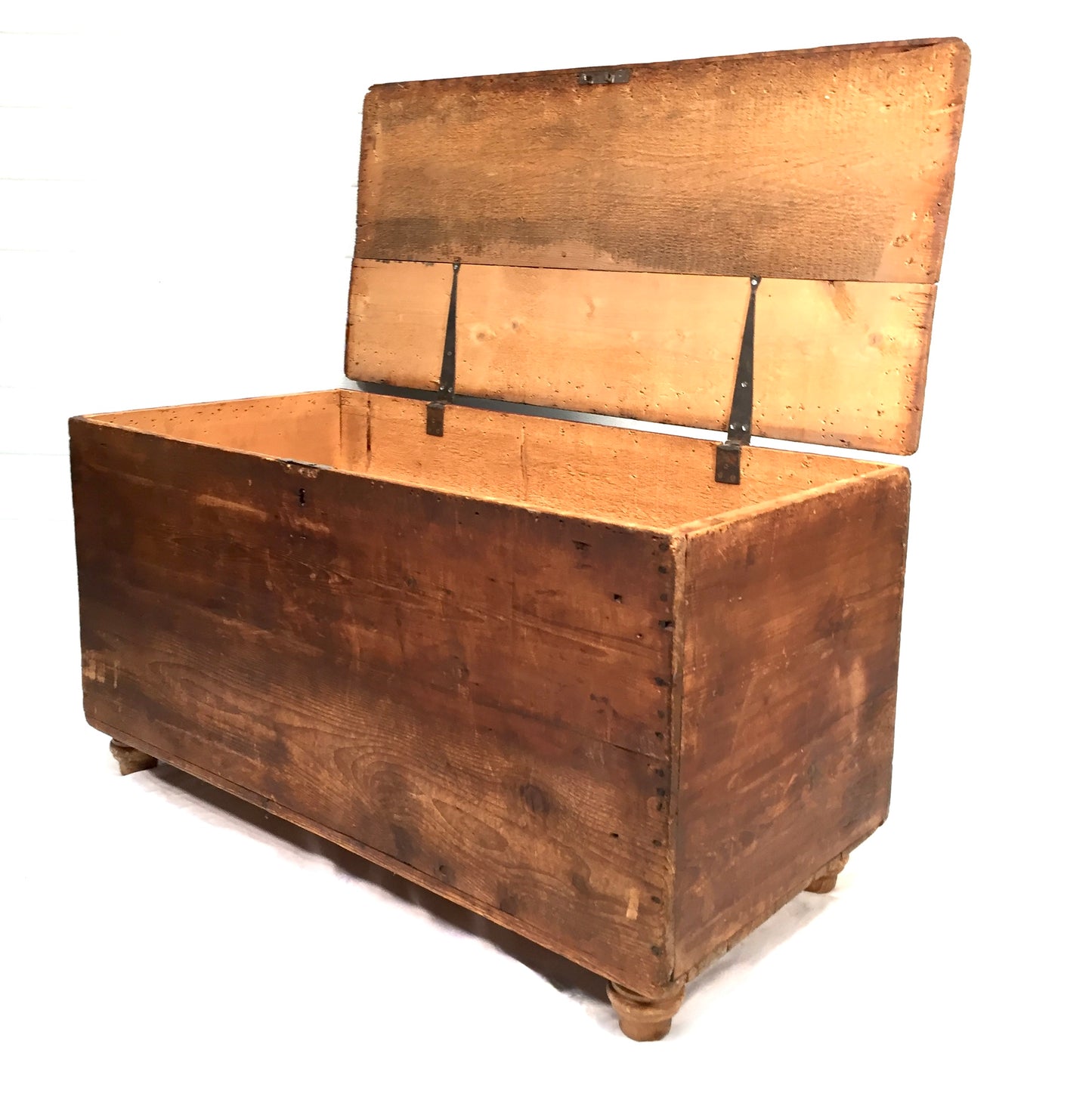 Antique 20th Century Wooden Coffer Blanket Box / Stage Prop Storage Crate c.1920
