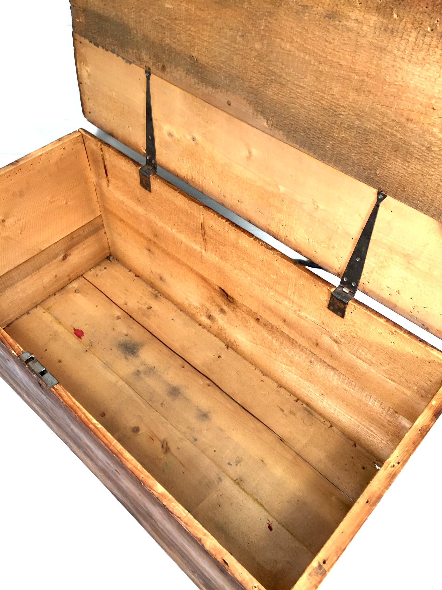 Antique 20th Century Wooden Coffer Blanket Box / Stage Prop Storage Crate c.1920