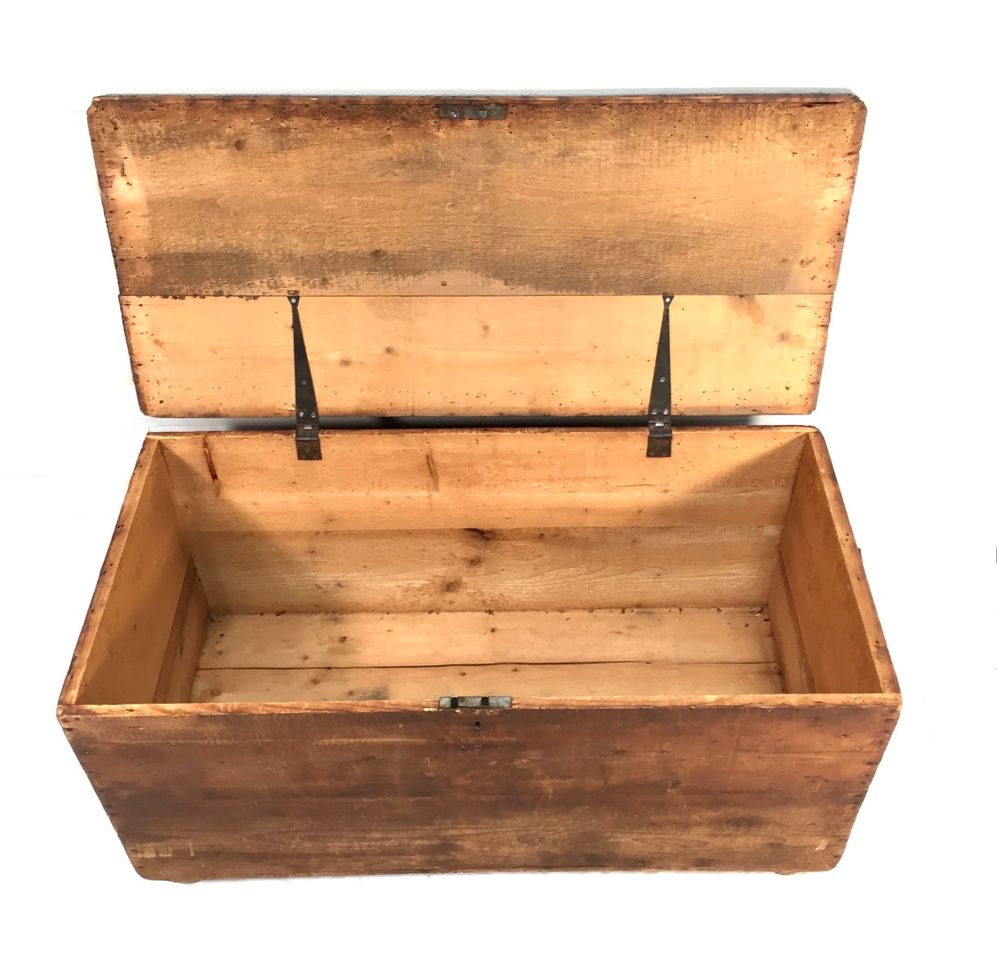 Antique 20th Century Wooden Coffer Blanket Box / Stage Prop Storage Crate c.1920
