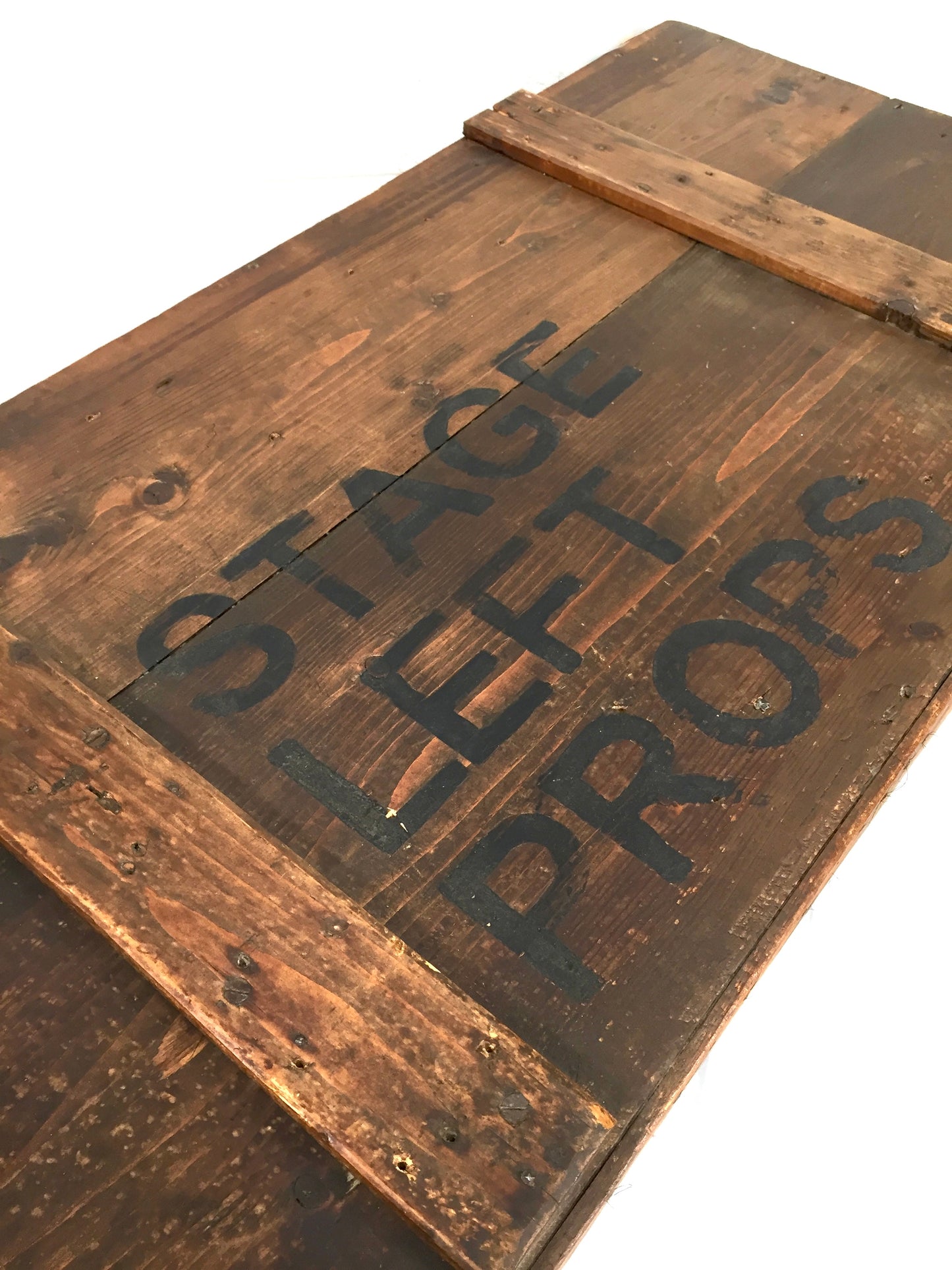 Antique 20th Century Wooden Coffer Blanket Box / Stage Prop Storage Crate c.1920