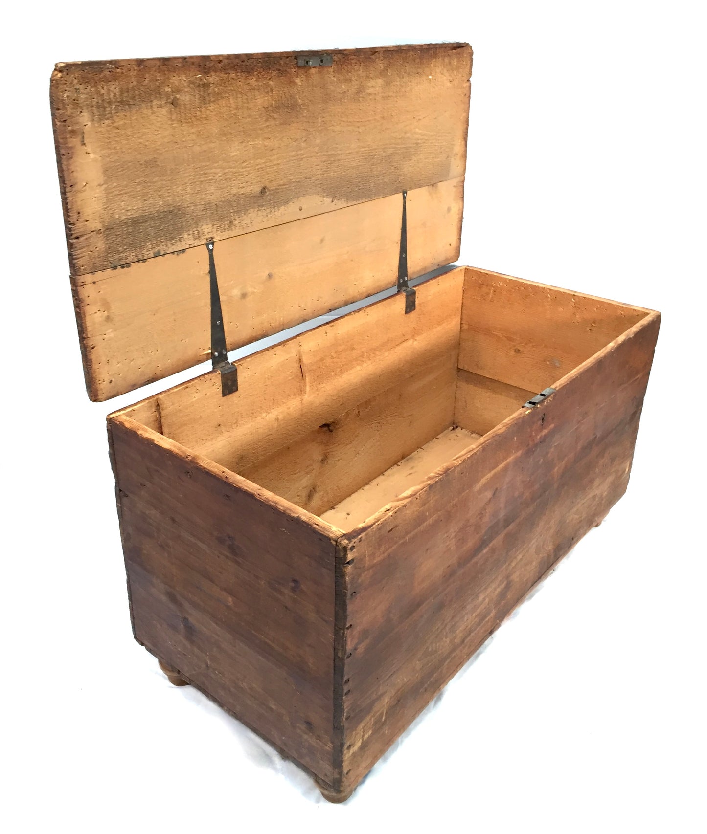 Antique 20th Century Wooden Coffer Blanket Box / Stage Prop Storage Crate c.1920