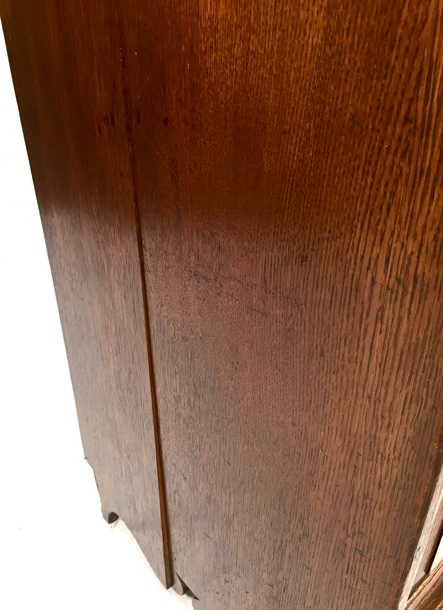 Antique Arts & Crafts Oak Wooden Bureau Storage Cabinet Bookcase by Trevor Page