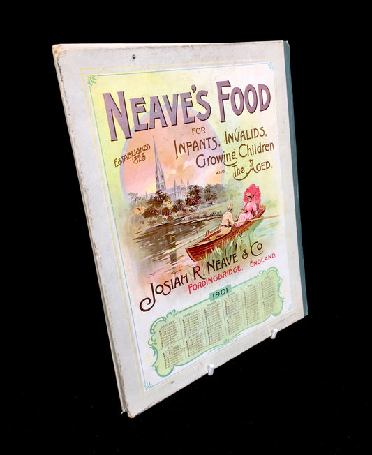 Antique Advertising - "Neave's Food" Stationery Desk Paper Blotter Calendar