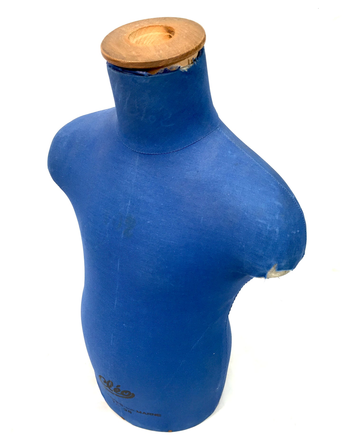 Antique Advertising French Tabletop Haberdashery Cleo Mannequin Torso c.1930