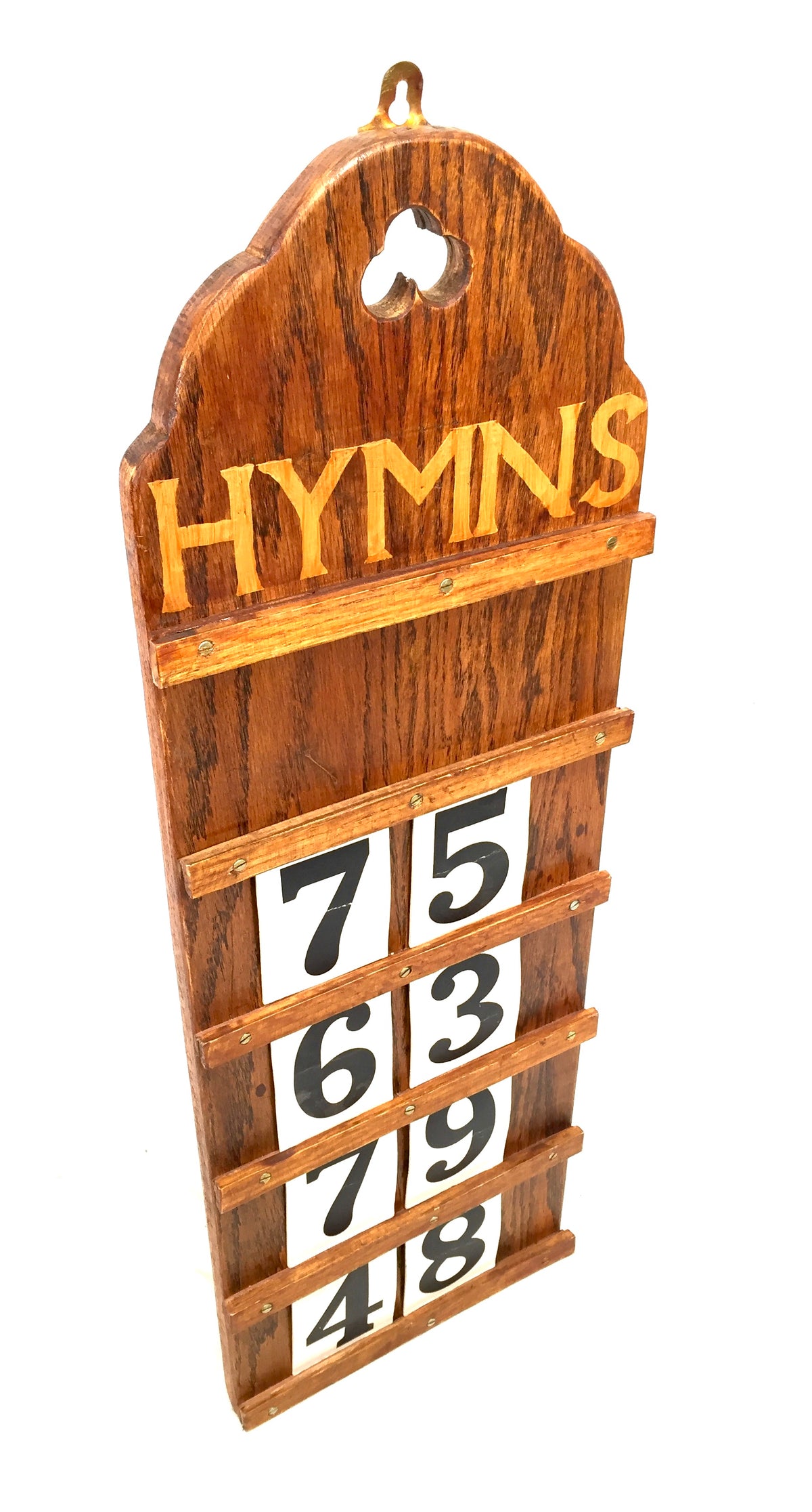 Antique Early 20th Century Large Wooden Church Used Hymn Board &amp; Numbers c.1920