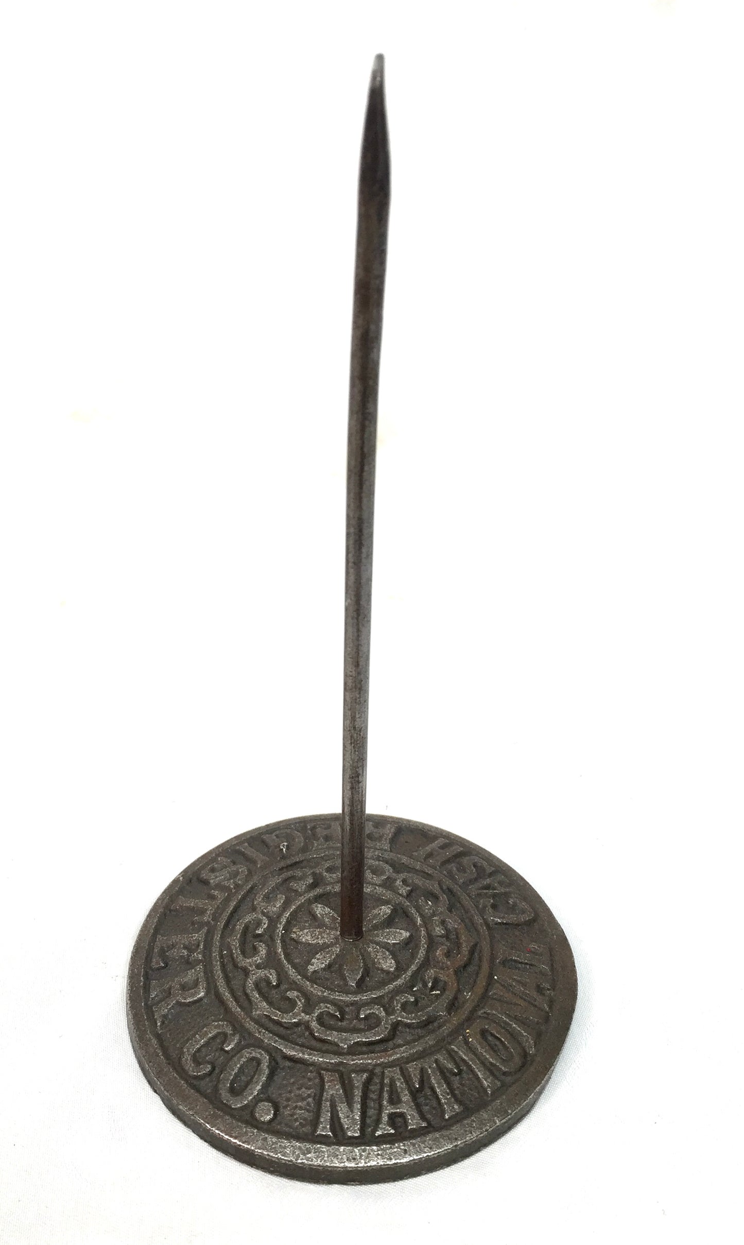 Antique National Cash Register Cast Iron Metal Receipt Spike / Holder c.1930