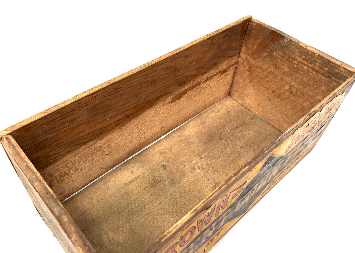 Antique Advertising - Brown &amp; Polson's Corn Flour Wooden Shop Display Box Crate