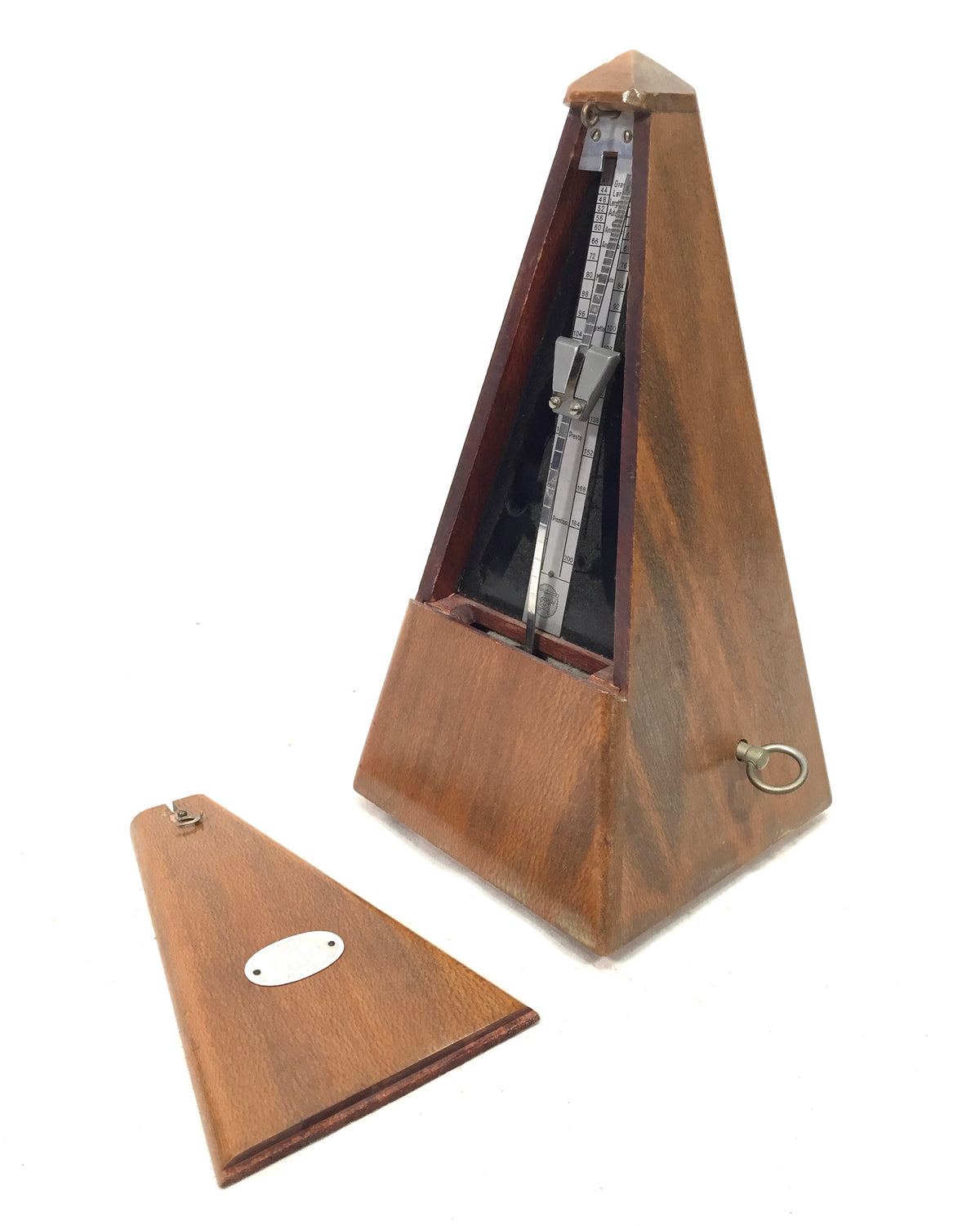 Vintage Working Maelzel Paquet Pyramid Metronome France / Wooden Music Timer
