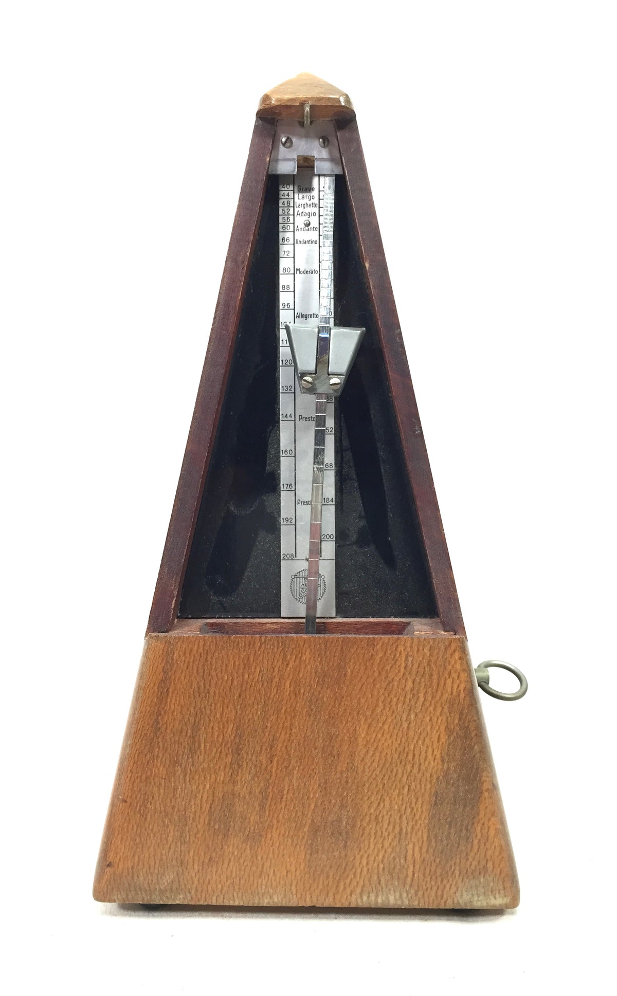 Vintage Working Maelzel Paquet Pyramid Metronome France / Wooden Music Timer