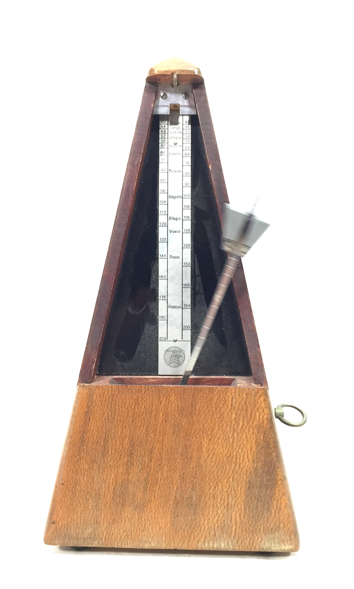 Vintage Working Maelzel Paquet Pyramid Metronome France / Wooden Music Timer