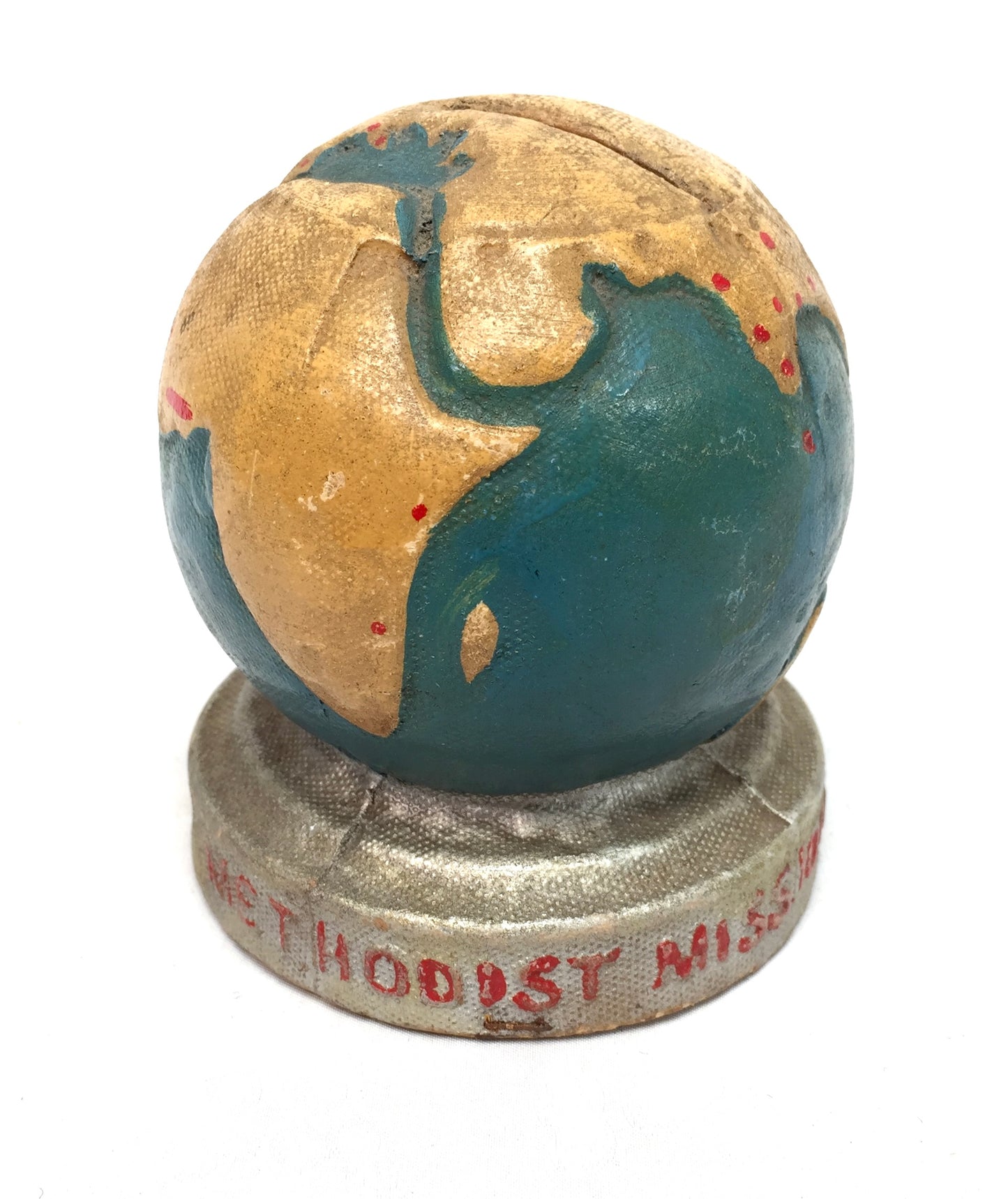 Antique Papier Mâché Methodist Church Missionary Collection Offering Box c.1950