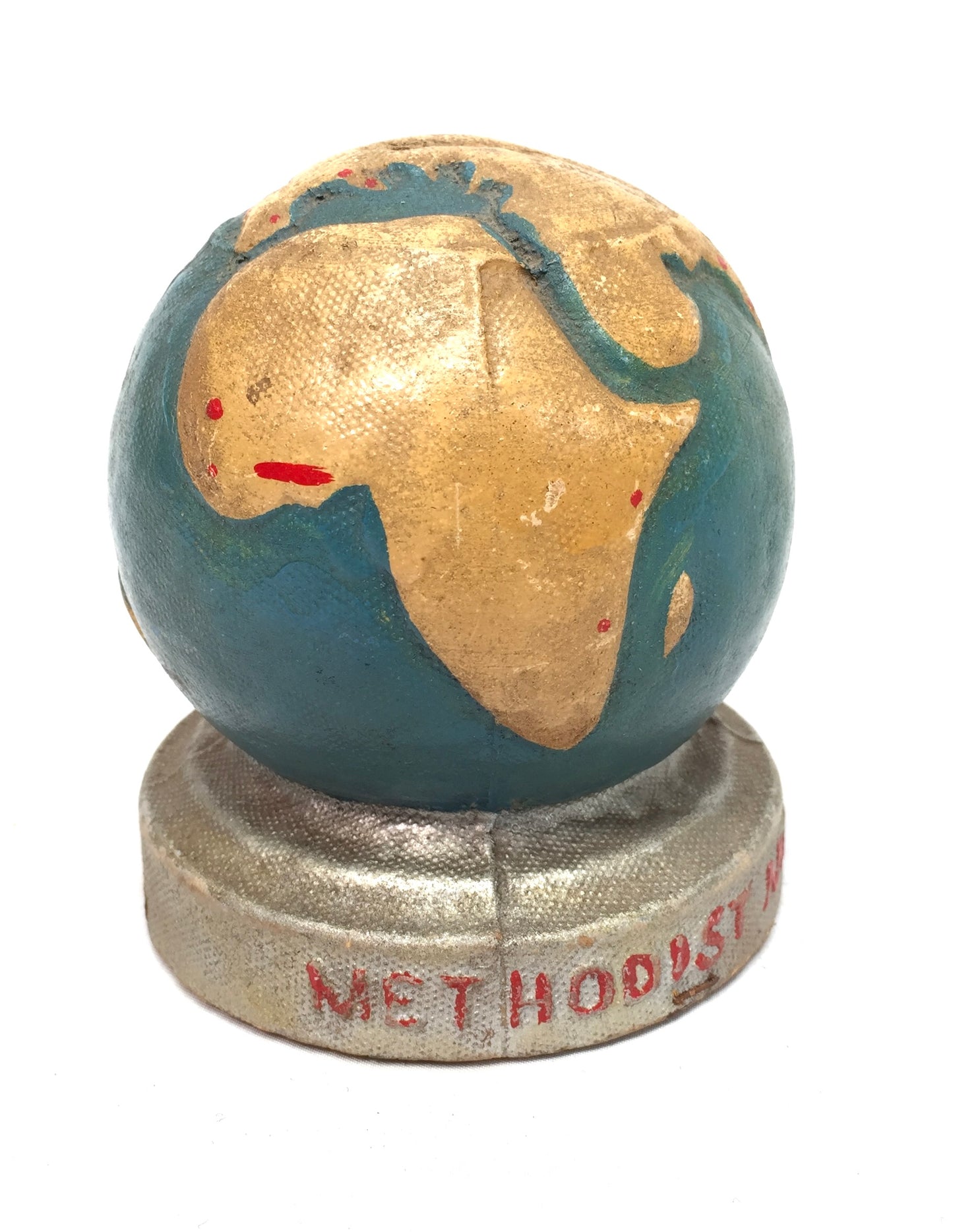 Antique Papier Mâché Methodist Church Missionary Collection Offering Box c.1950