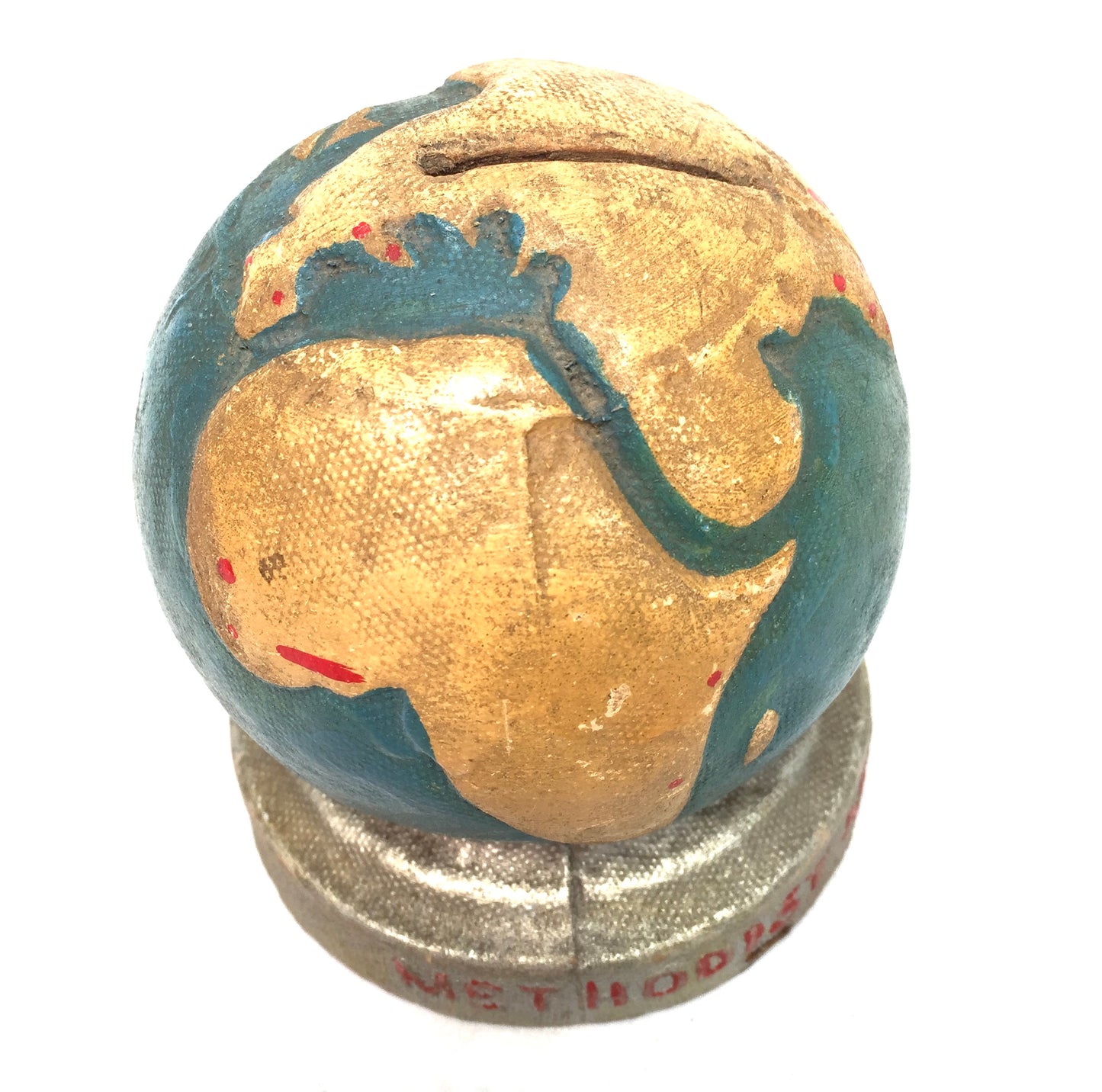 Antique Papier Mâché Methodist Church Missionary Collection Offering Box c.1950