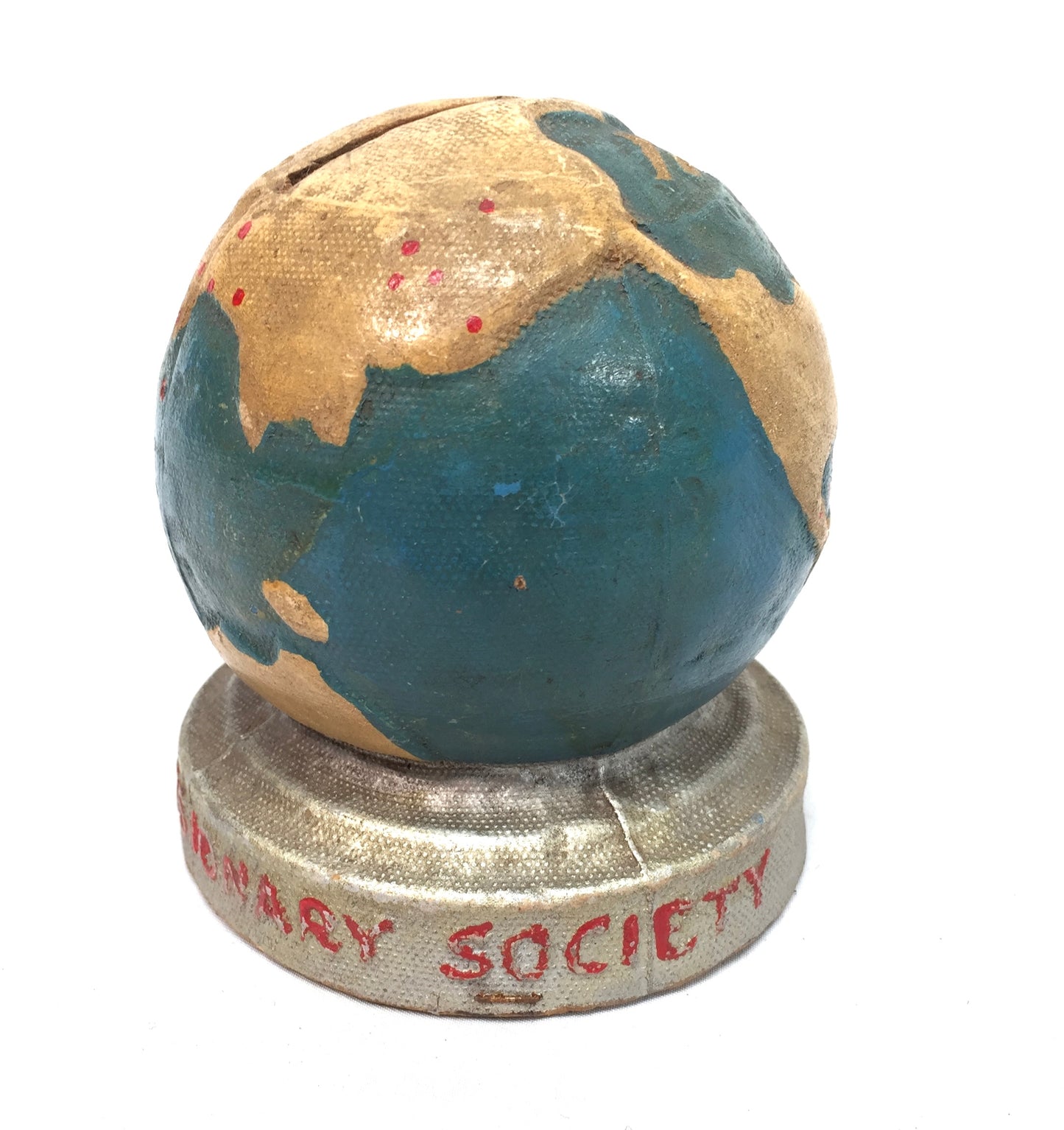 Antique Papier Mâché Methodist Church Missionary Collection Offering Box c.1950