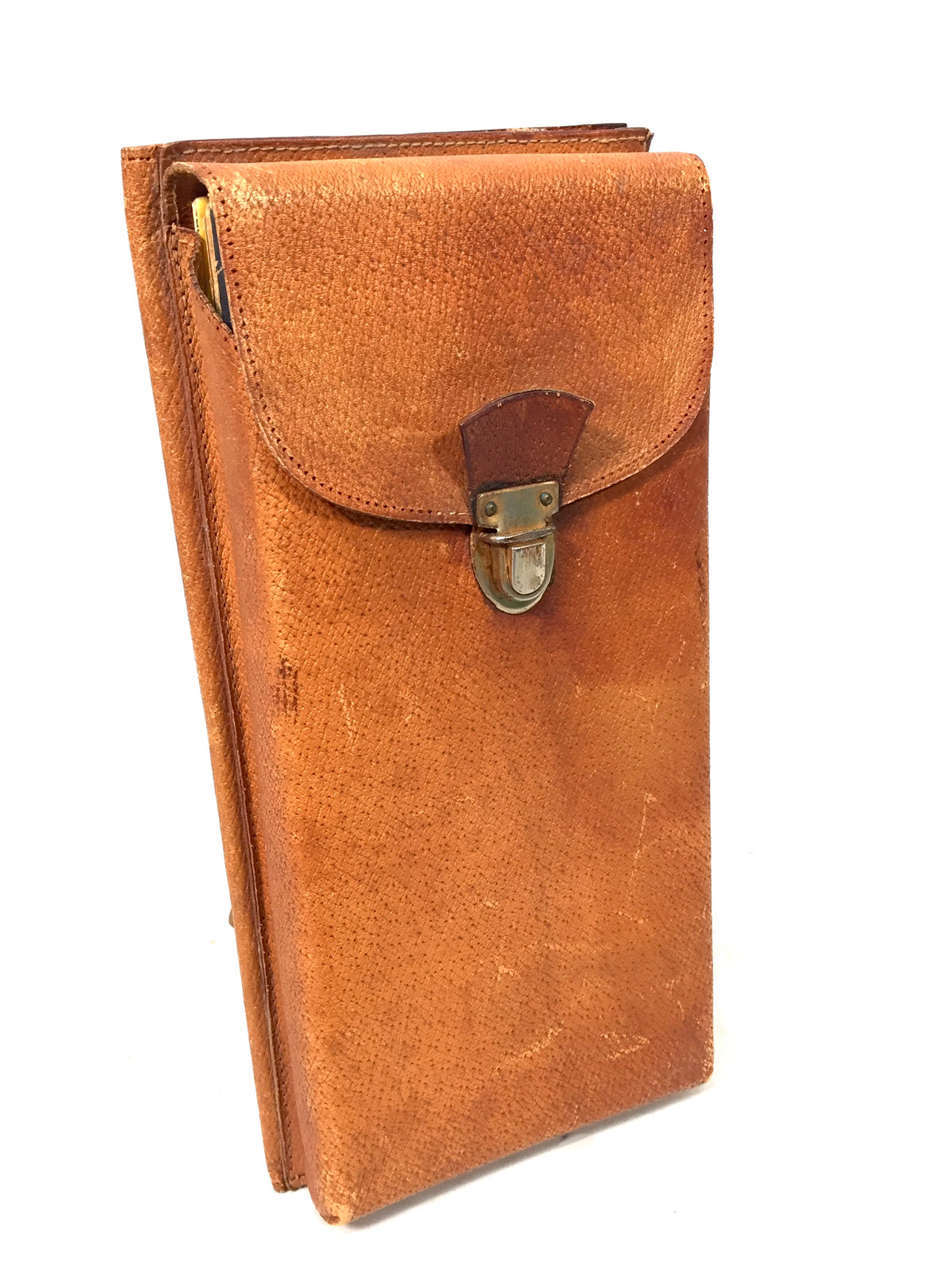 Vintage Set of Michelin Road Maps of France in Antique Leather Travel Case c1950