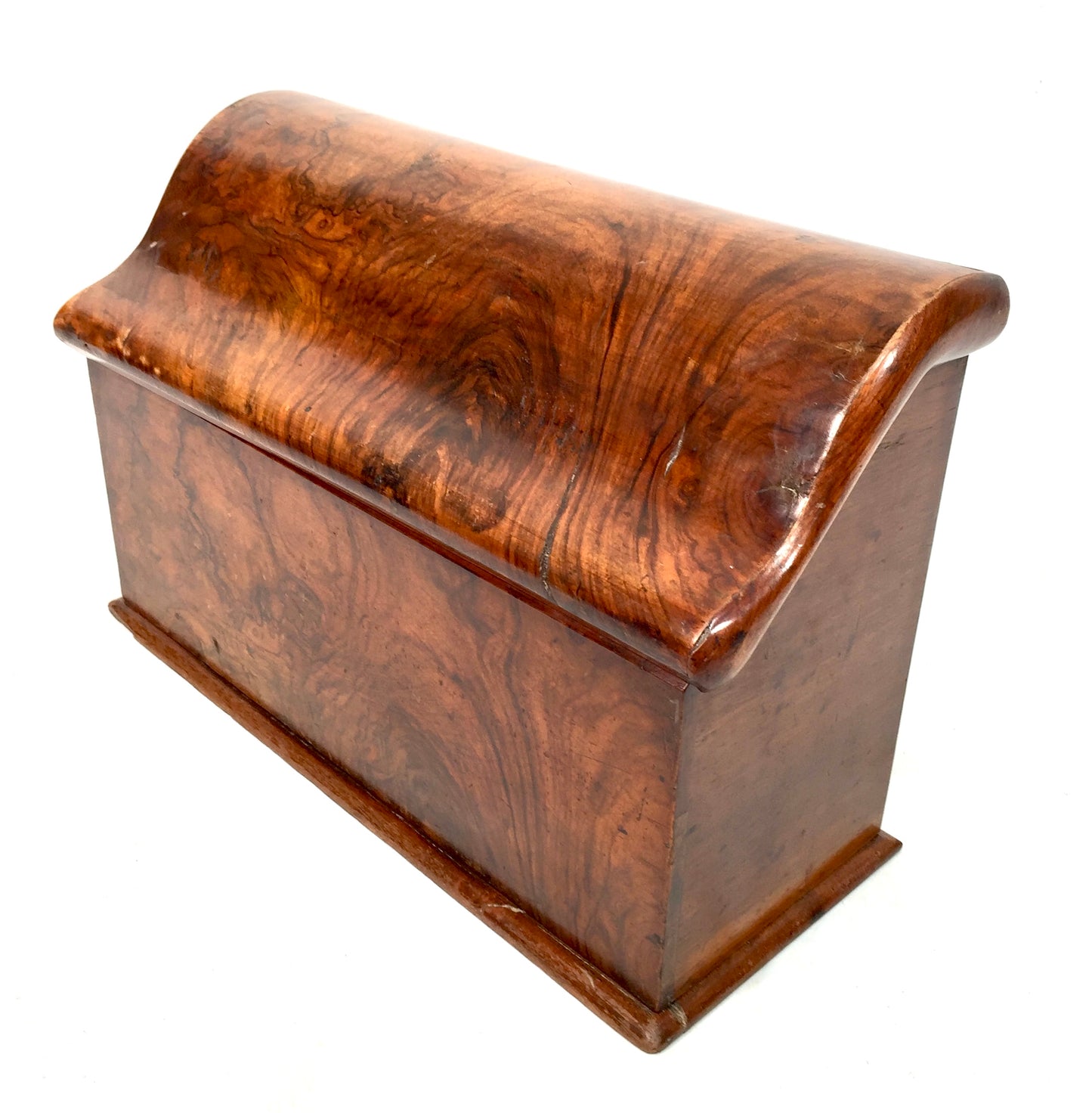 Antique Wooden Walnut Desktop Stationery Holder Box Cabinet / Letter Rack c1900