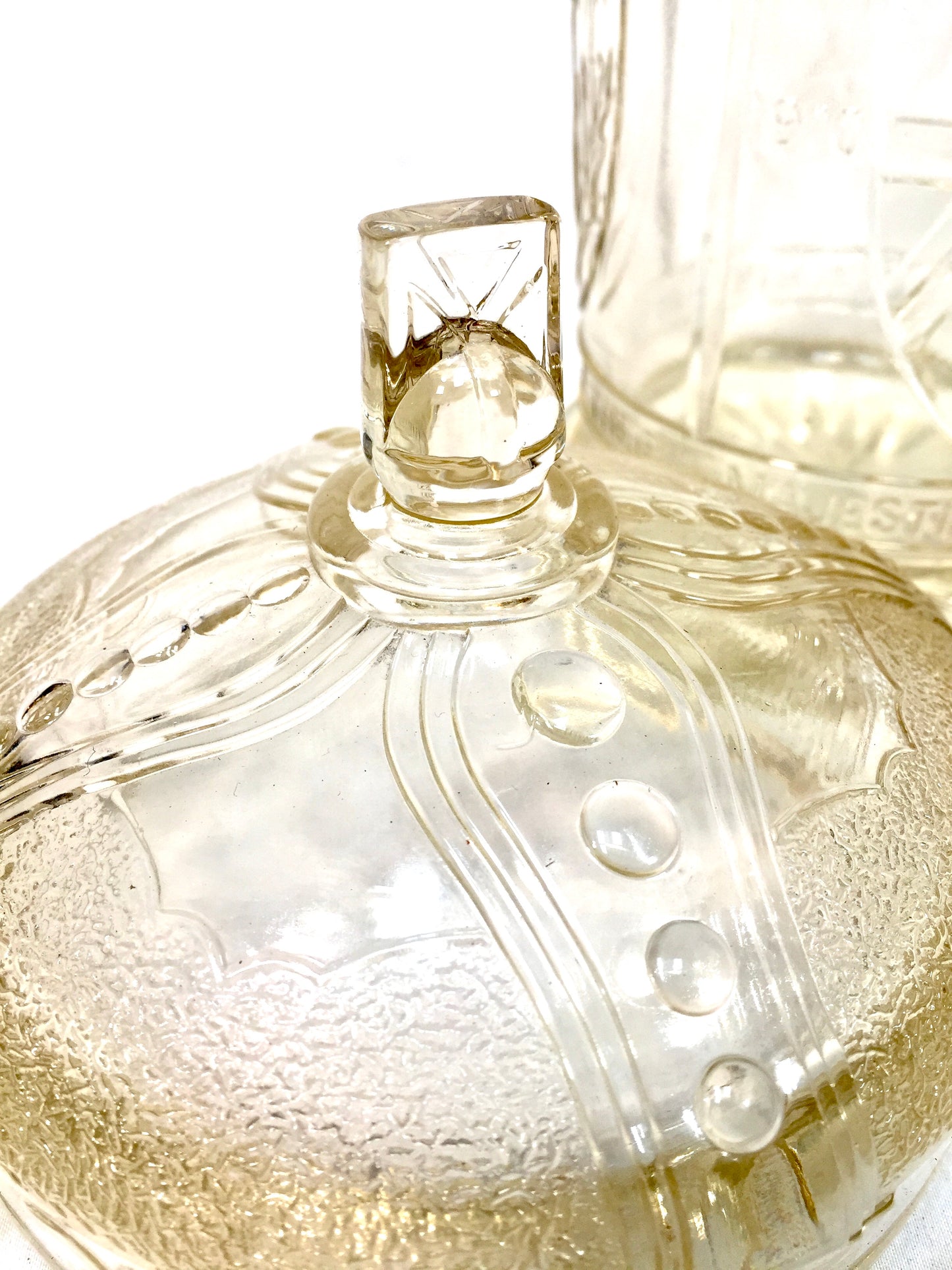 Vintage Glass Silver Jubilee George V Commemorative Jar Biscuit Barrel c.1935