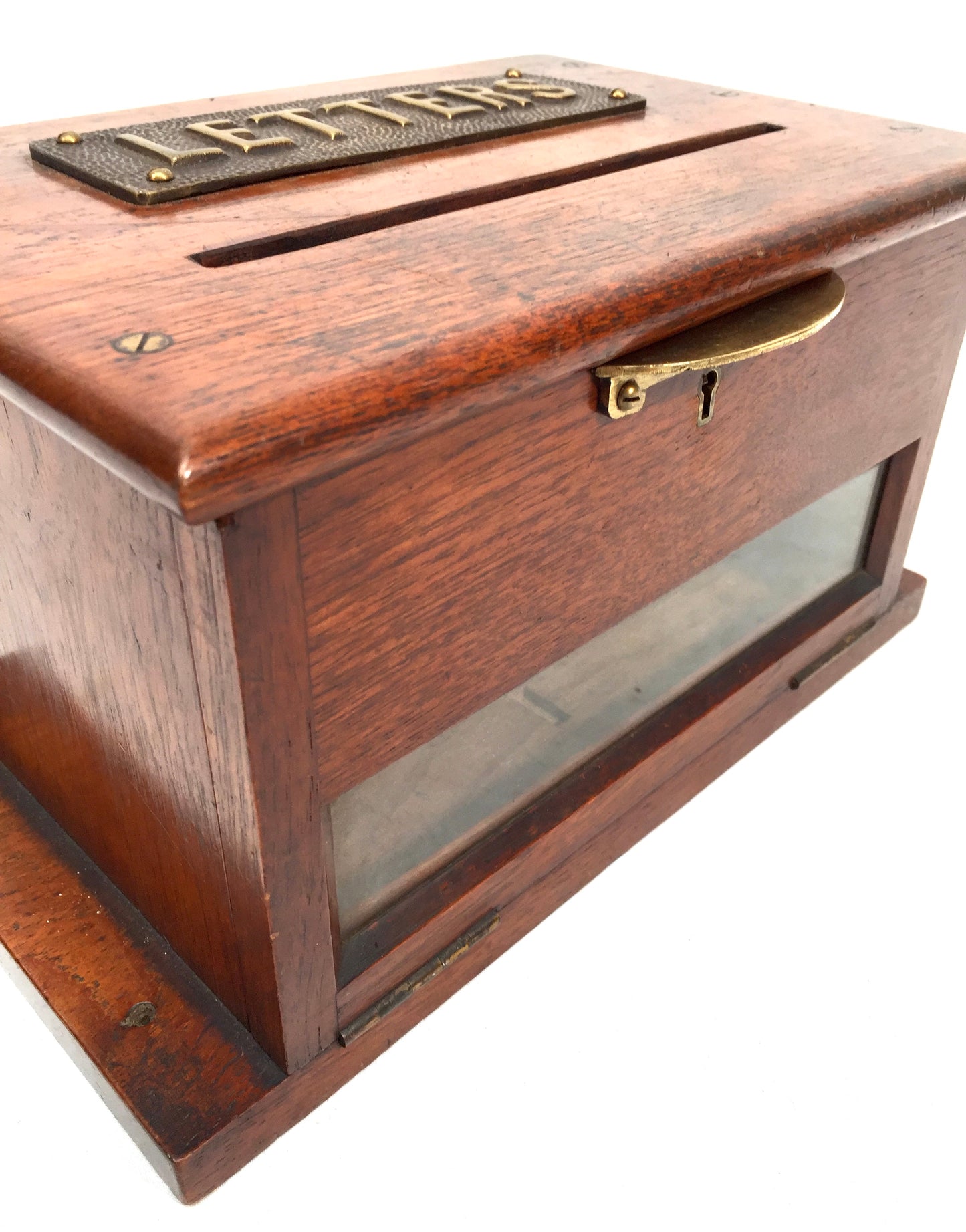 Antique Victorian Oak Country House Wooden Letter / Post Box / Stationery c.1900